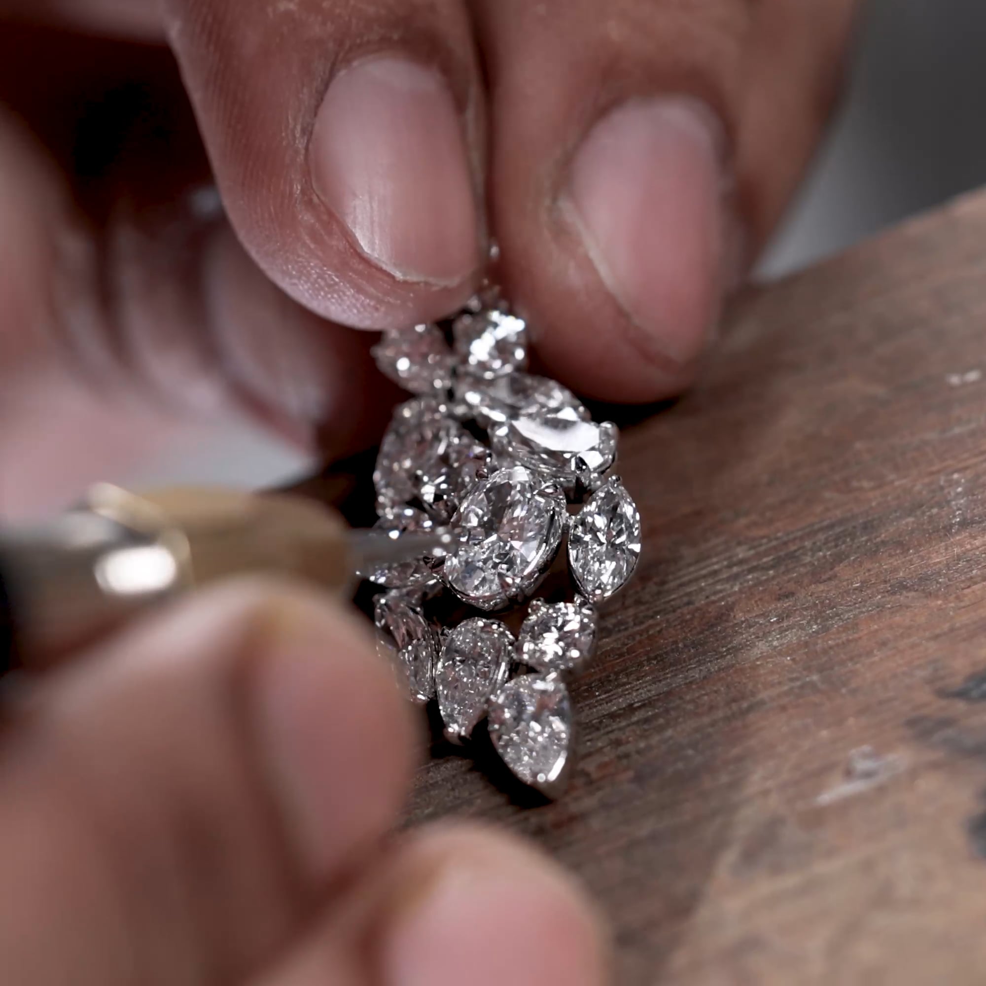 Aaranya Multi-Shape Lab Grown Diamond Mosaic Earrings