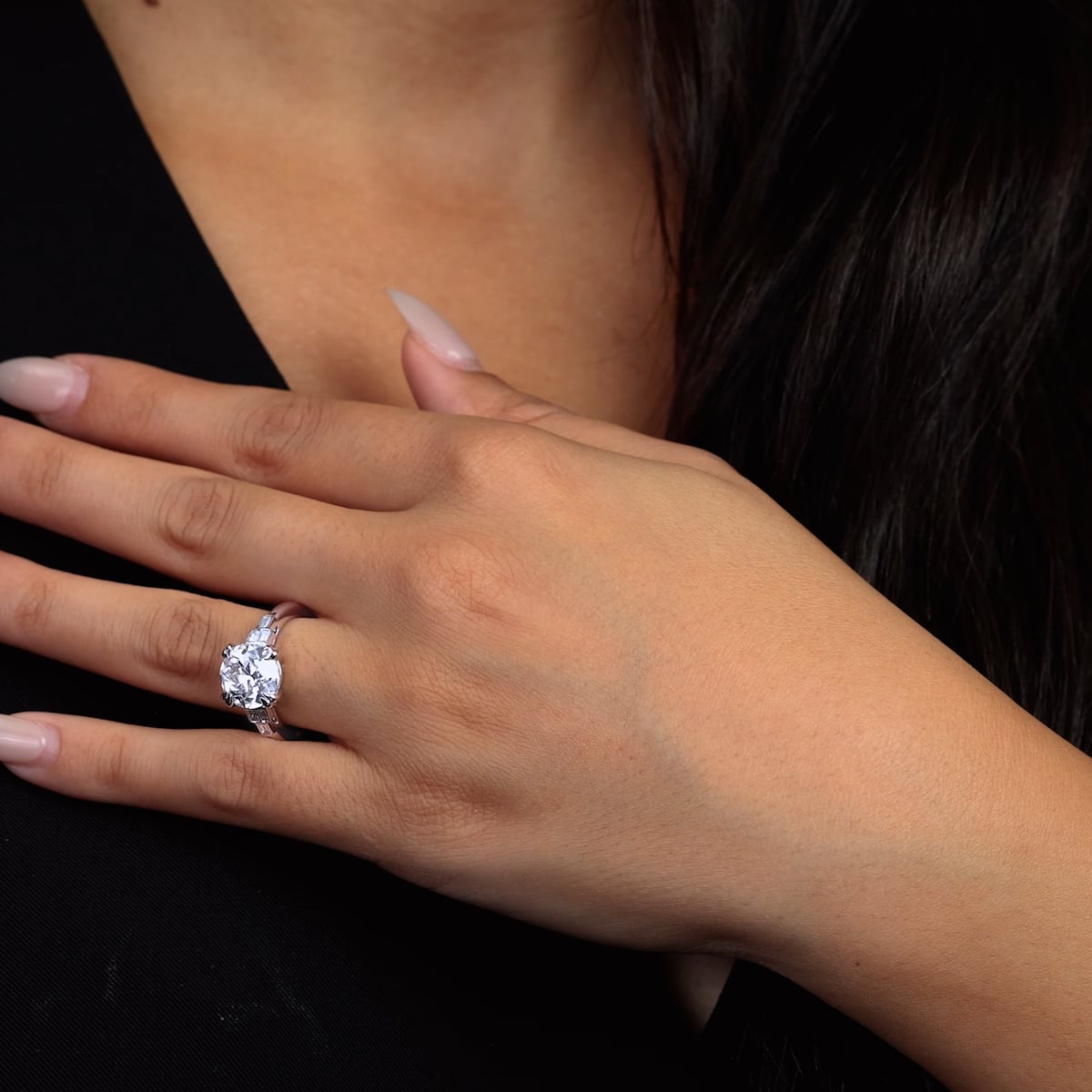 Oval Cut Lab Grown Diamond Vintage Filigree Engagement Ring