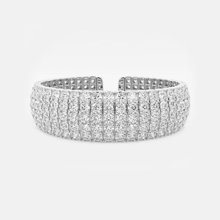 Imperial Shine Round Lab Grown Diamond Cuban Link Bracelet