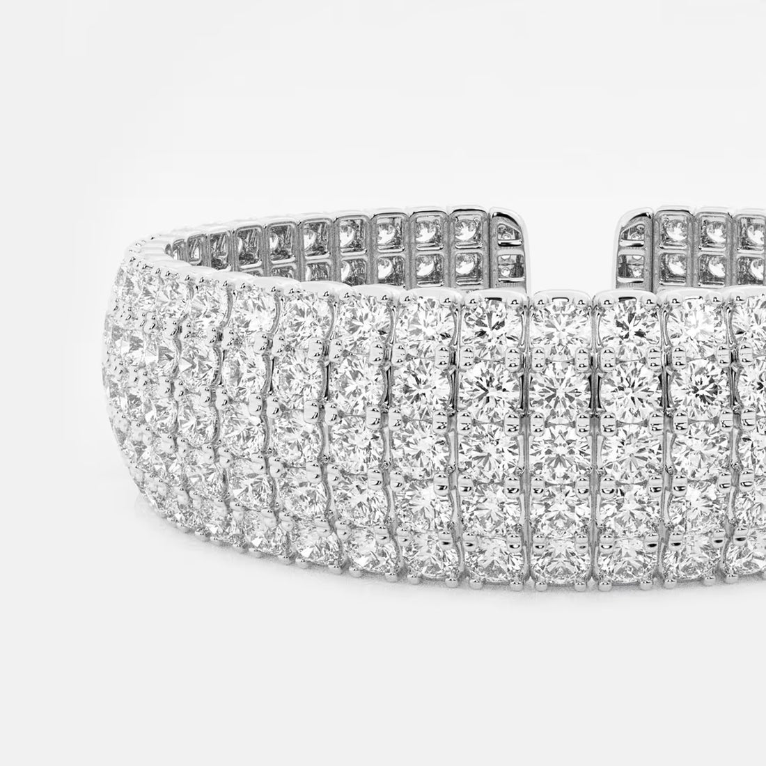 Imperial Shine Round Lab Grown Diamond Cuban Link Bracelet