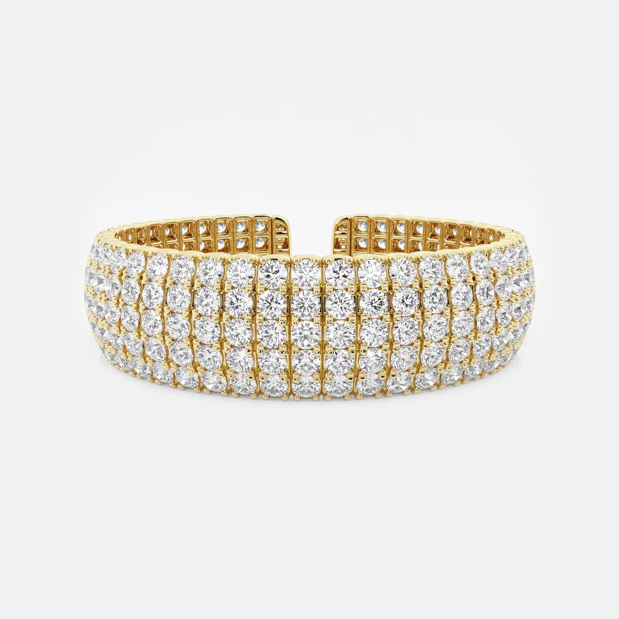 Imperial Shine Round Lab Grown Diamond Cuban Link Bracelet