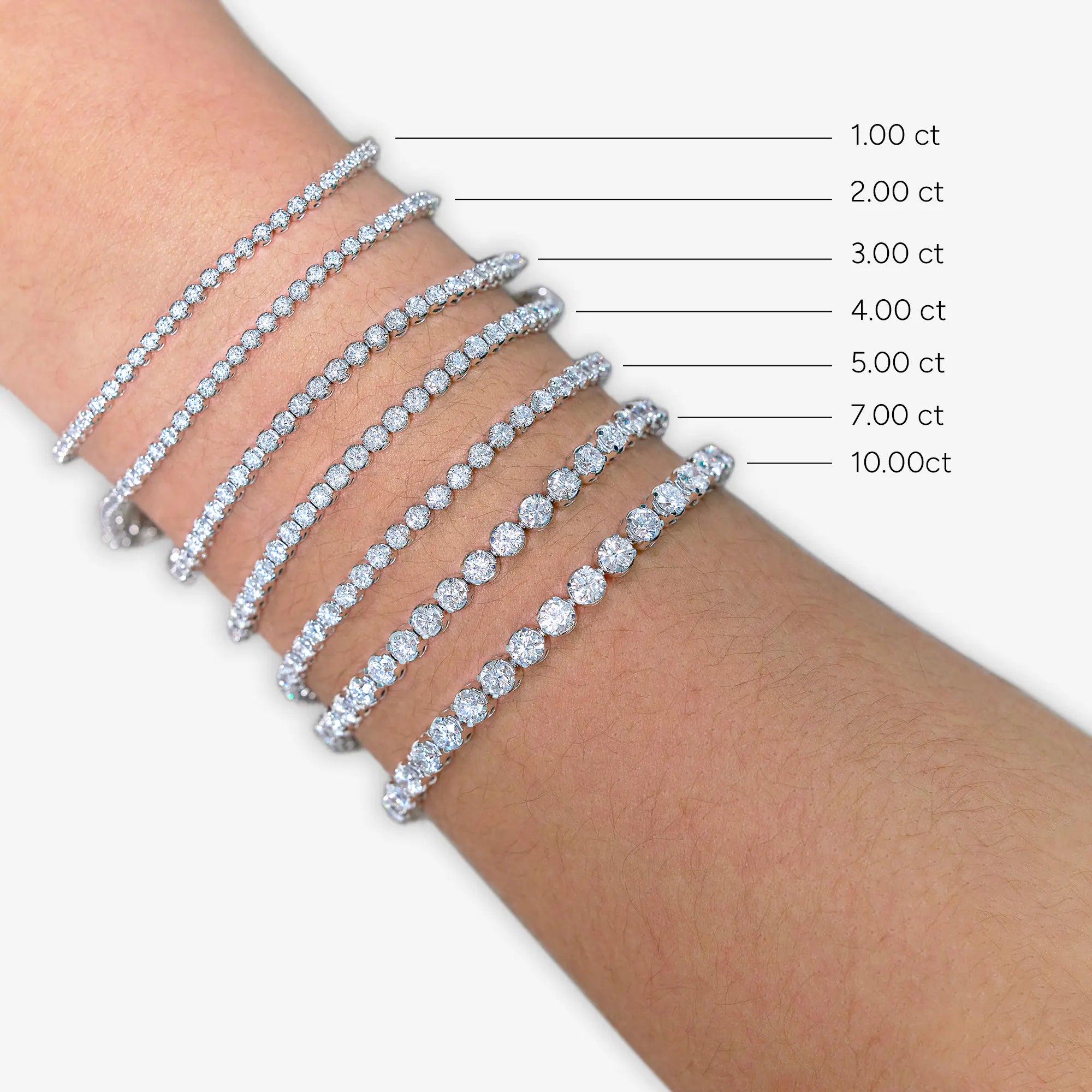 Noir Radiance Round Lab Grown Diamond Tennis Bracelet with Black Rhodium