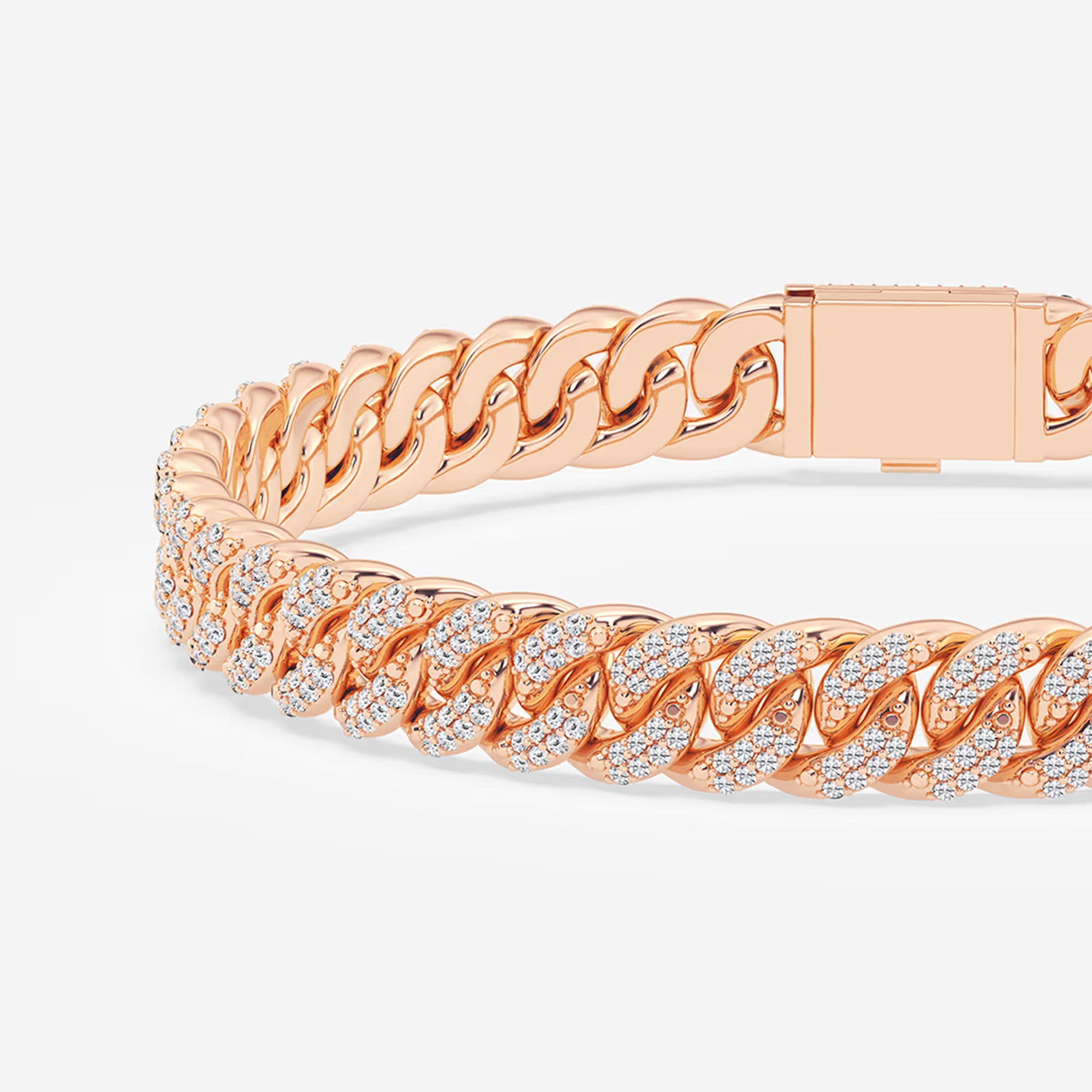 Havana Luxe Round Lab Grown Diamond Cuban Link Bracelet
