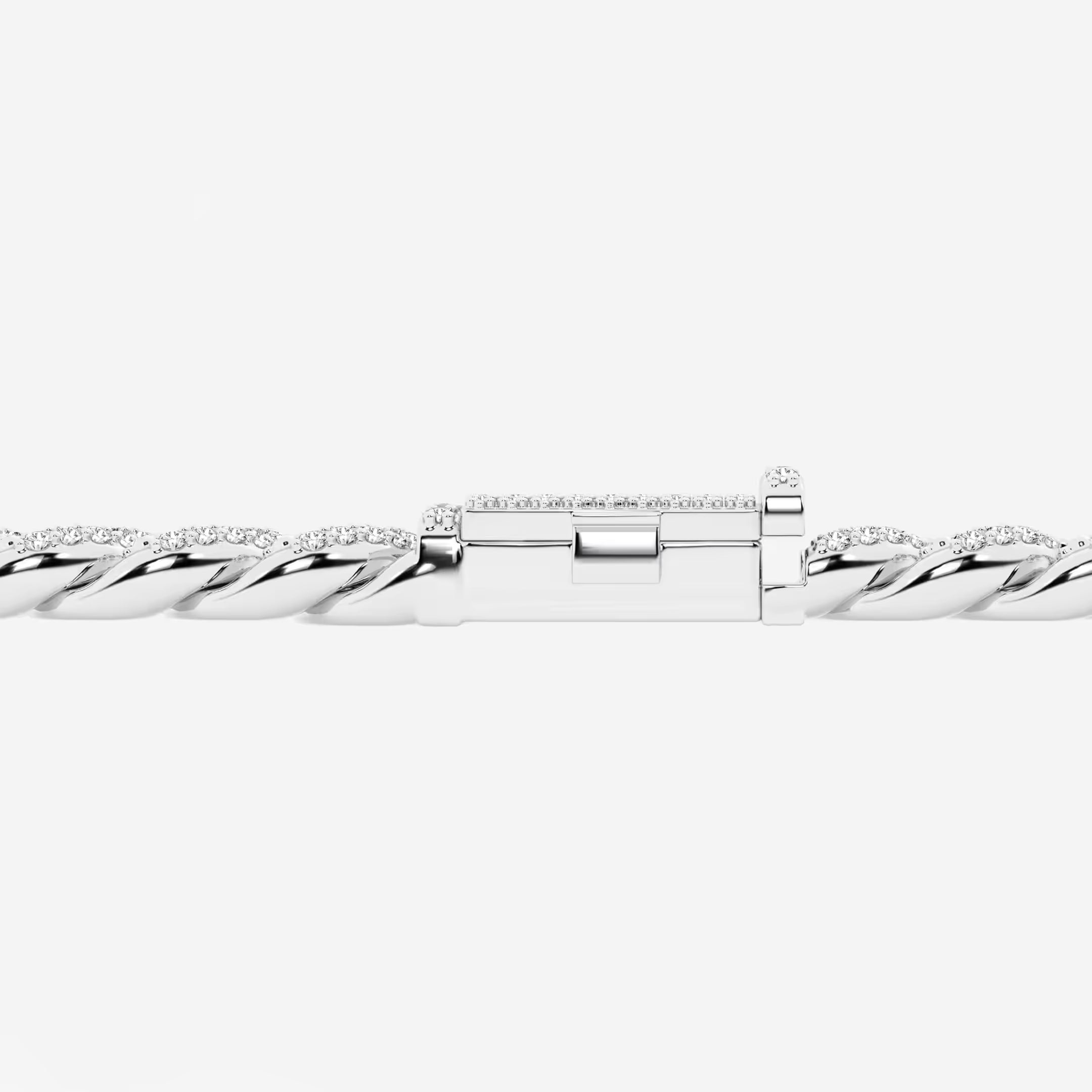 Imperial Shine Round Lab Grown Diamond Cuban Link Bracelet