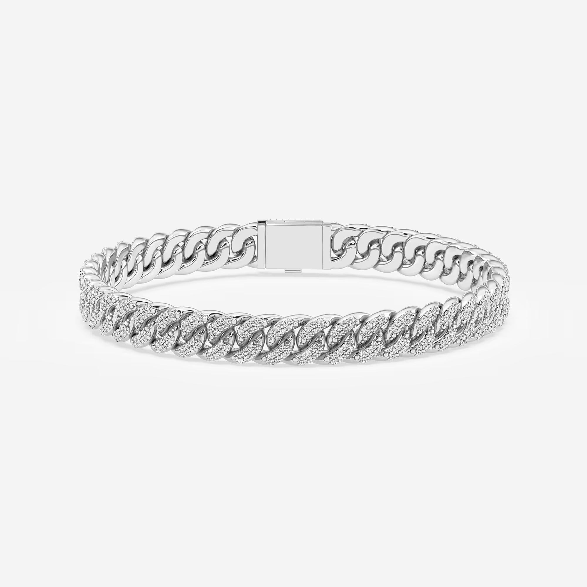 Havana Luxe Round Lab Grown Diamond Cuban Link Bracelet