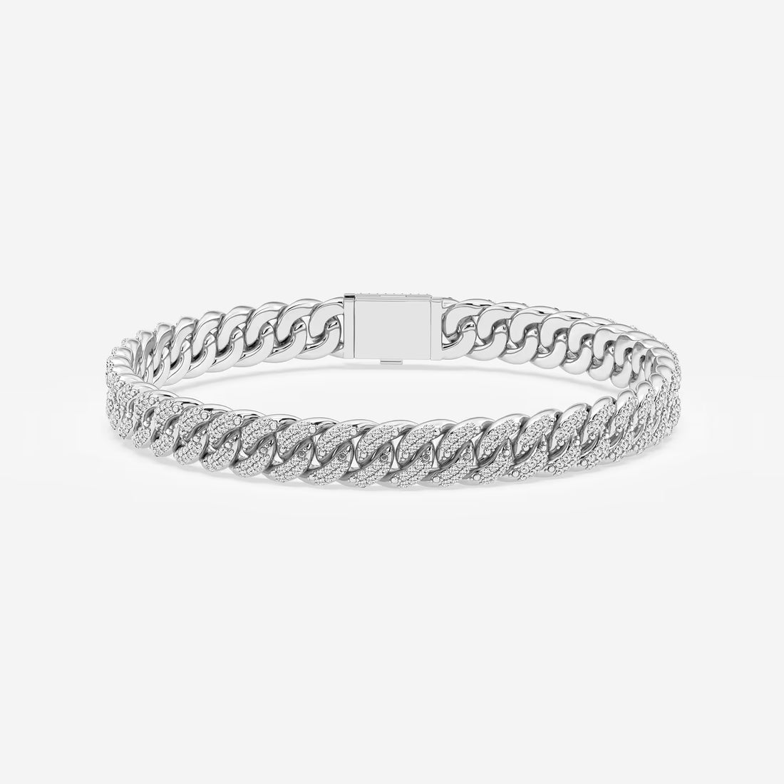 Havana Luxe Round Lab Grown Diamond Cuban Link Bracelet