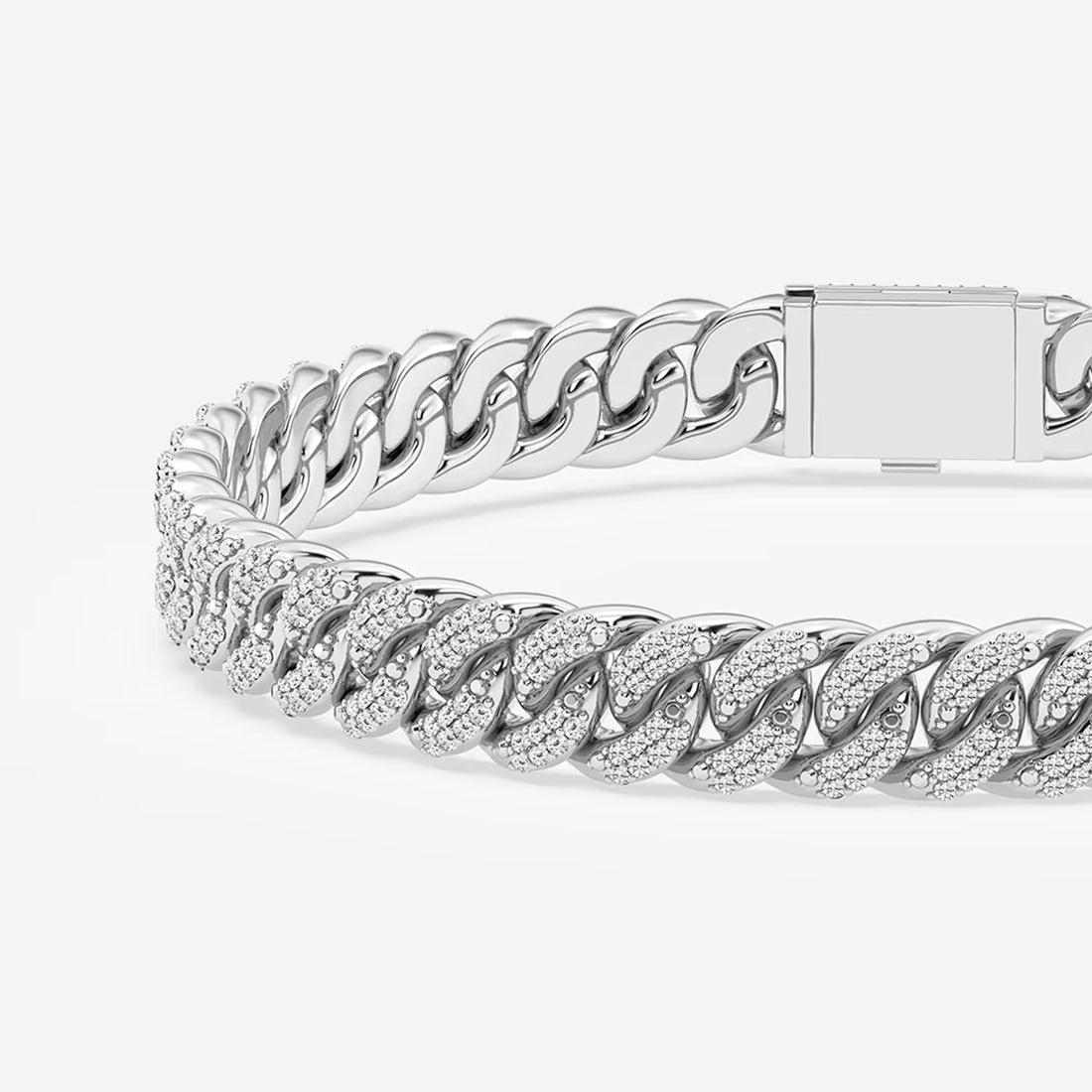 Imperial Shine Round Lab Grown Diamond Cuban Link Bracelet