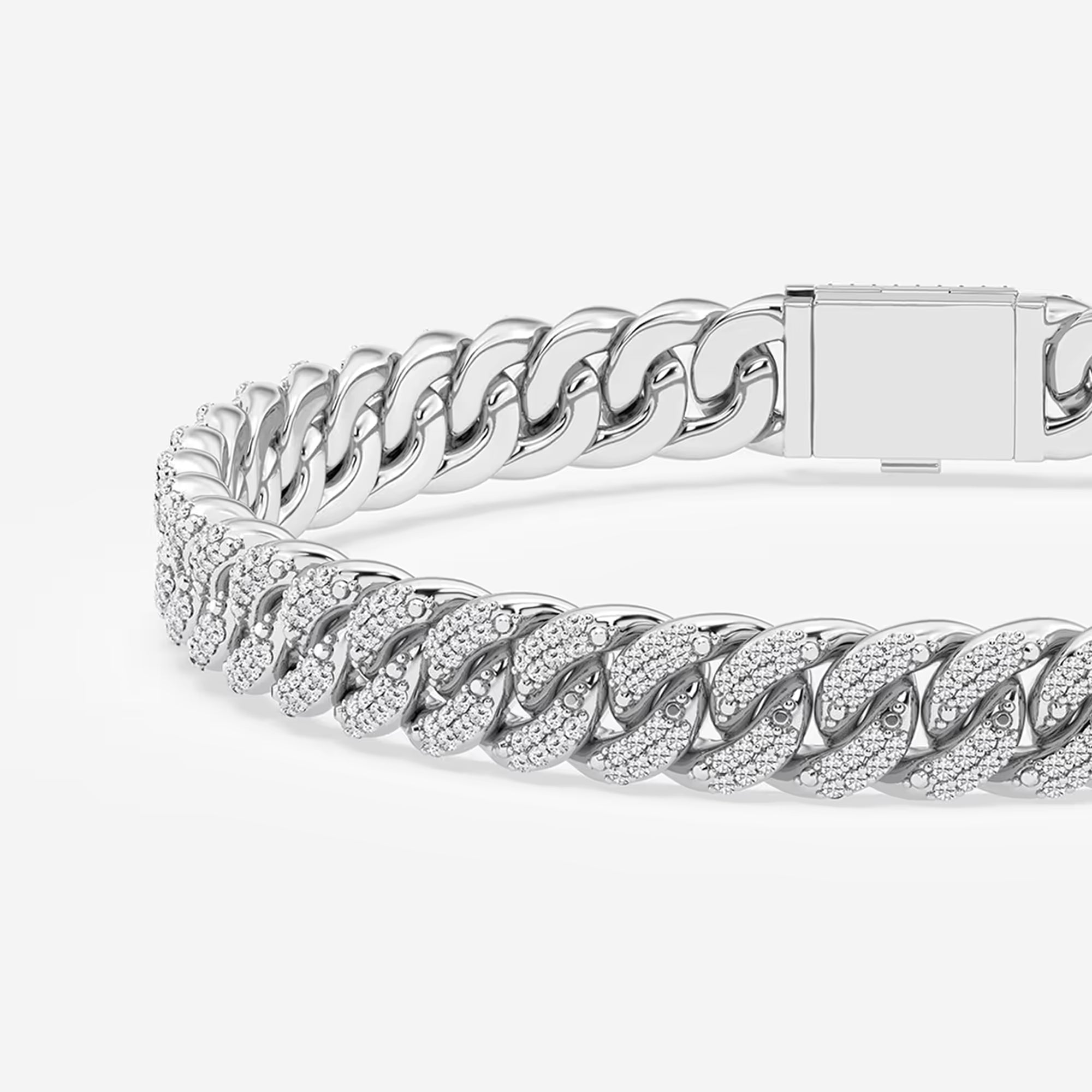 Havana Luxe Round Lab Grown Diamond Cuban Link Bracelet