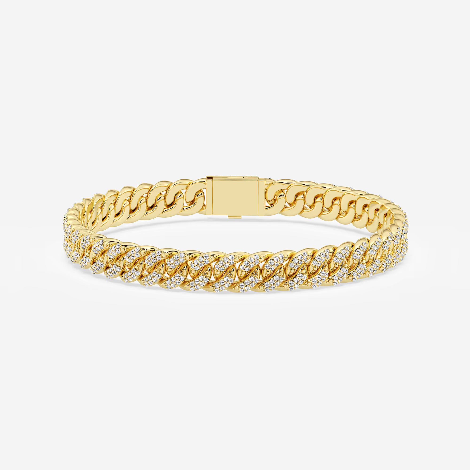 Havana Luxe Round Lab Grown Diamond Cuban Link Bracelet