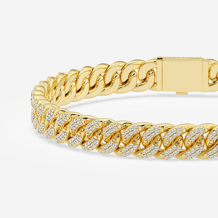 Imperial Shine Round Lab Grown Diamond Cuban Link Bracelet