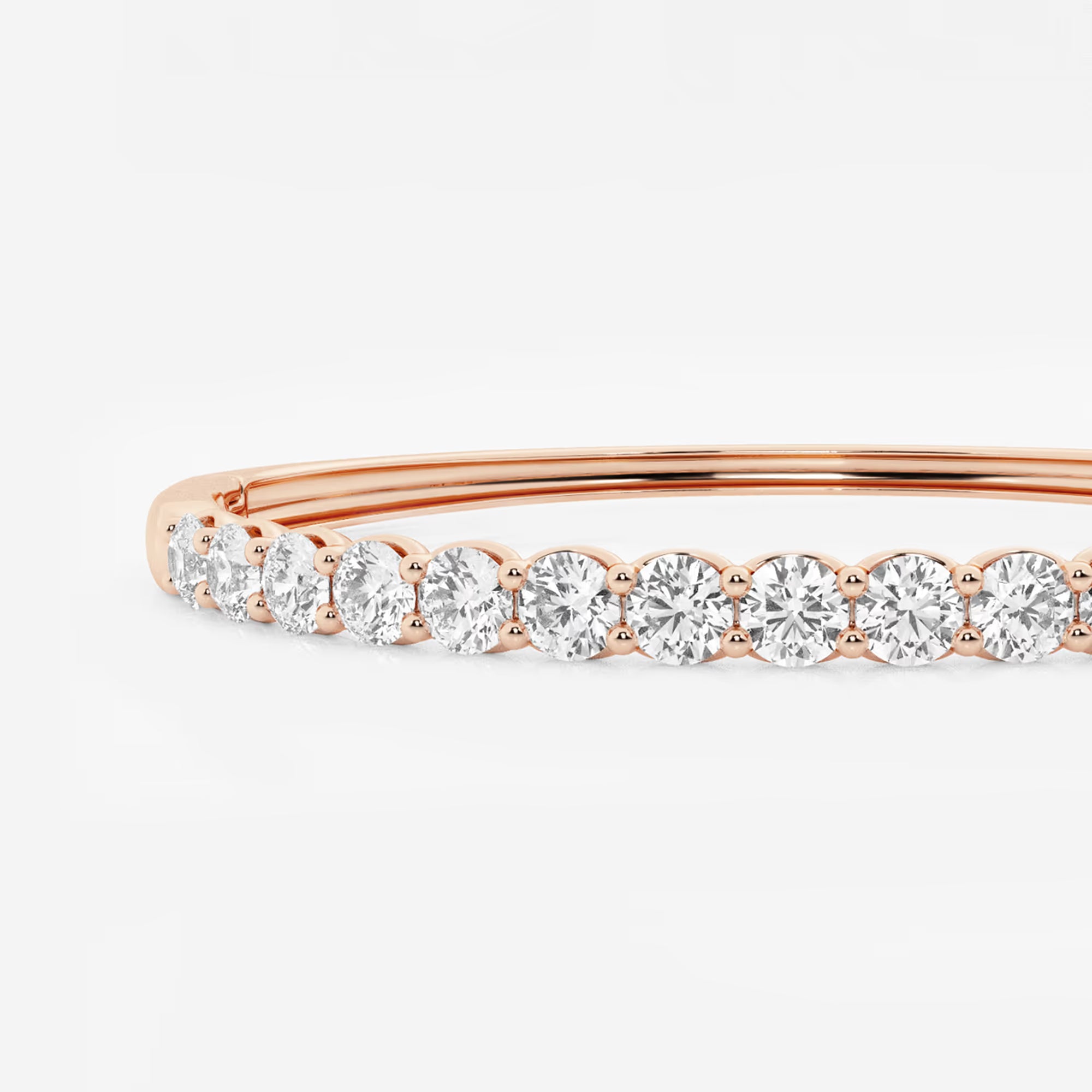 Celestial Float Round Lab Grown Diamond Floating Bangle Bracelet