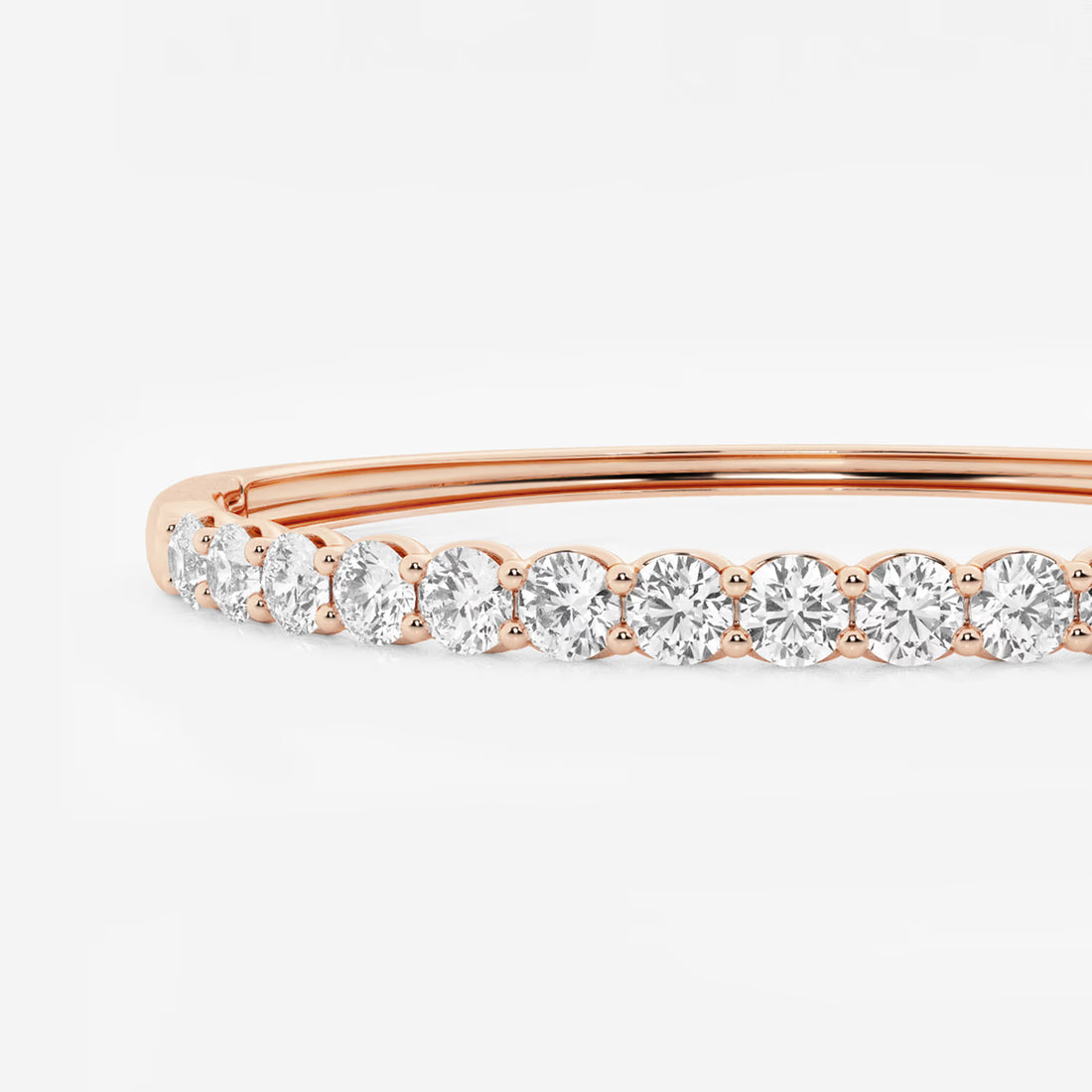 Celestial Float Round Lab Grown Diamond Floating Bangle Bracelet