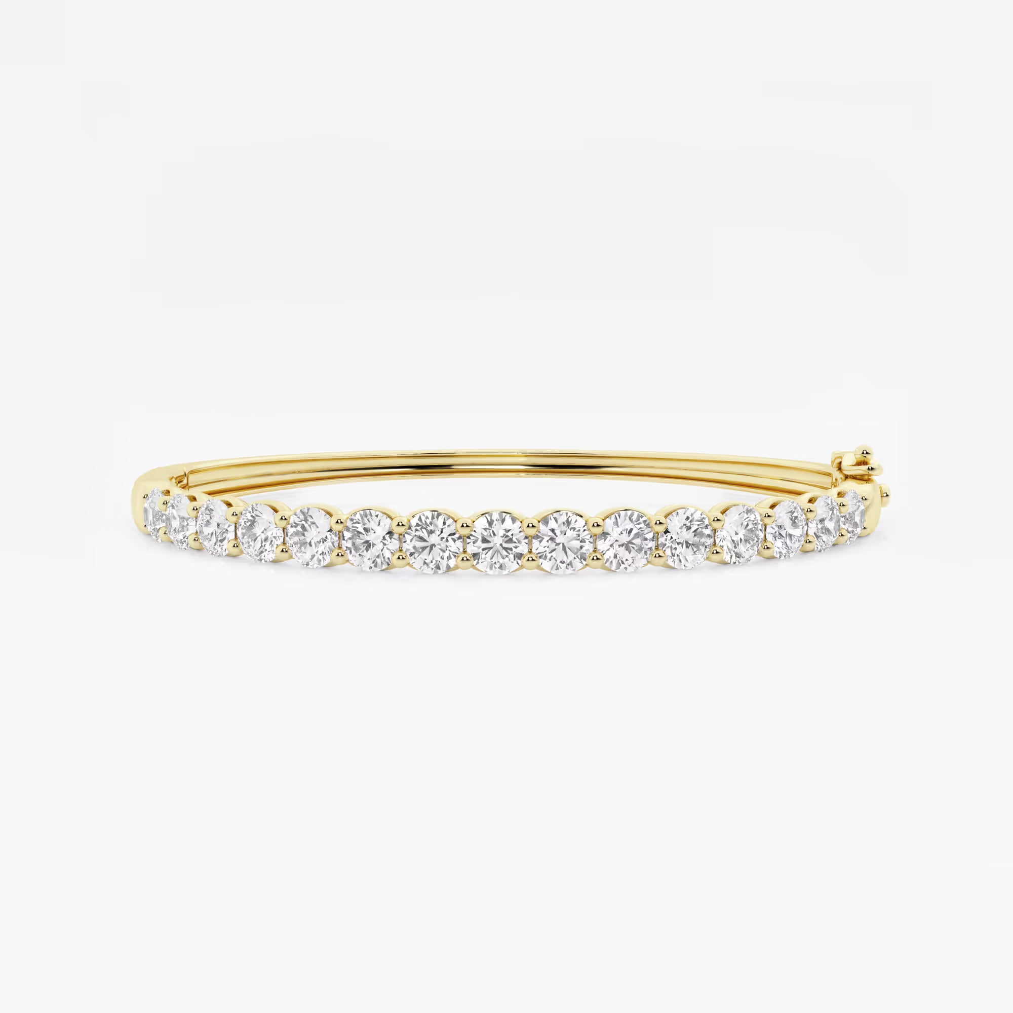 Eterna Glow Round Lab Grown Diamond Classic Bangle Bracelet