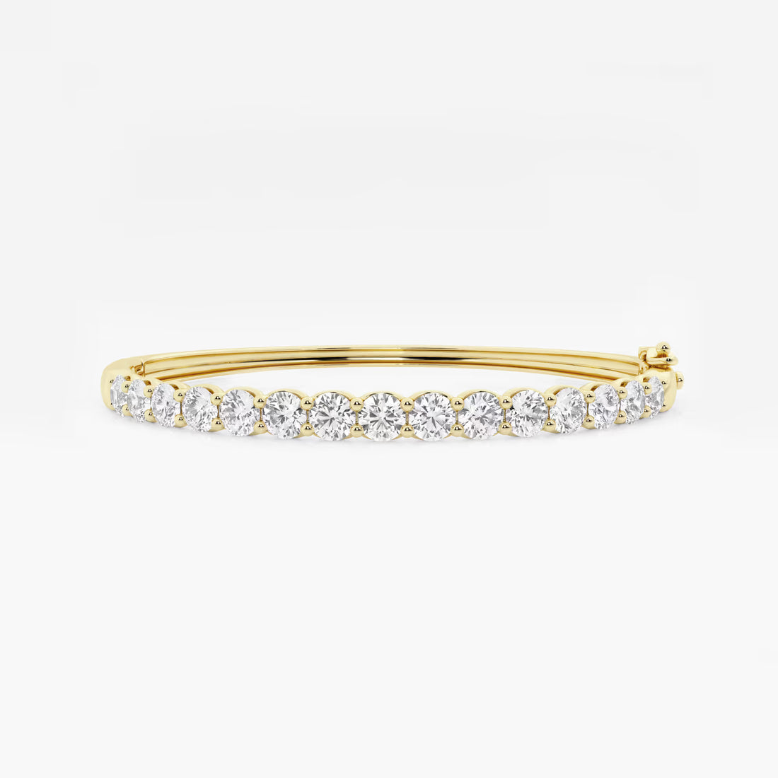 Celestial Float Round Lab Grown Diamond Floating Bangle Bracelet