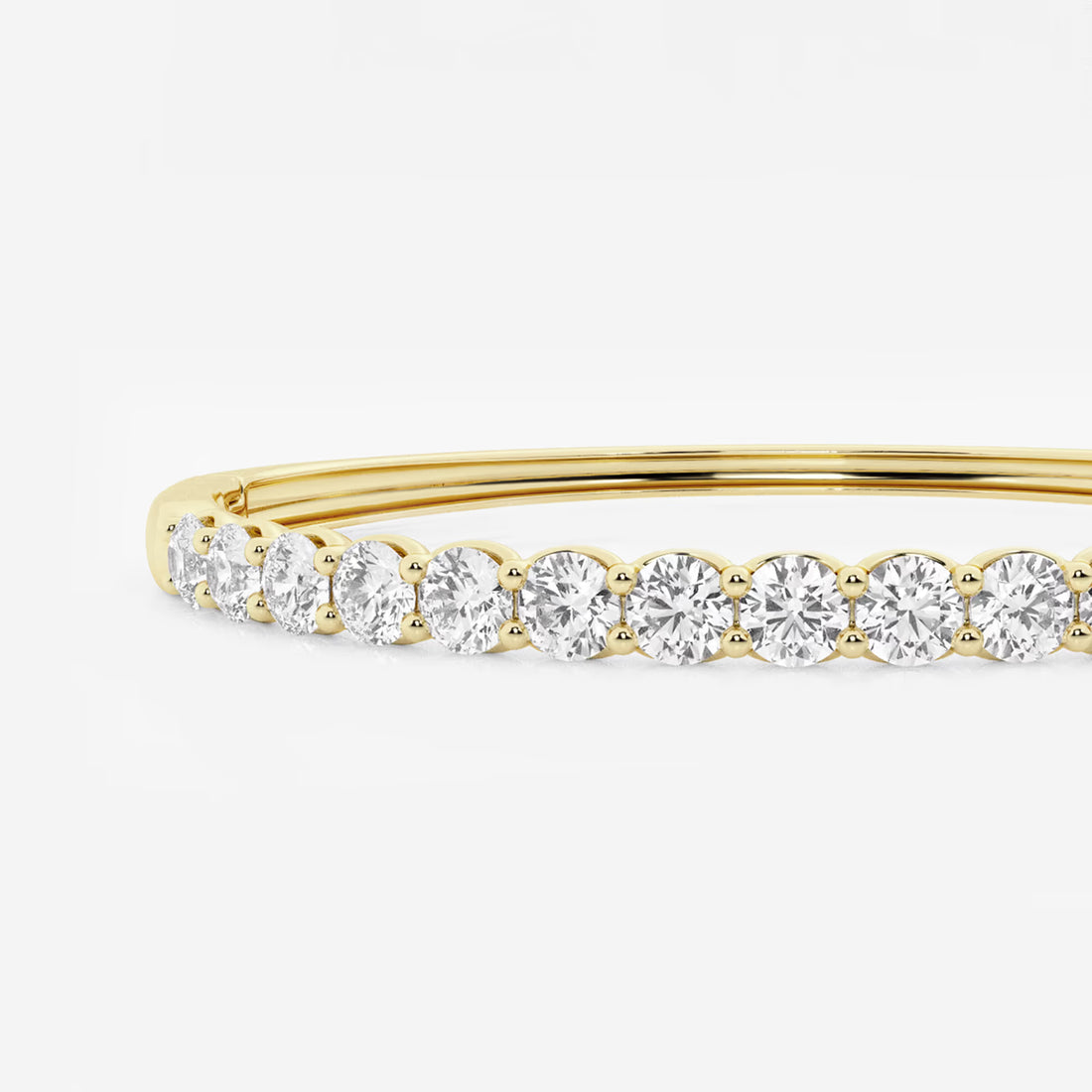Eterna Glow Round Lab Grown Diamond Classic Bangle Bracelet
