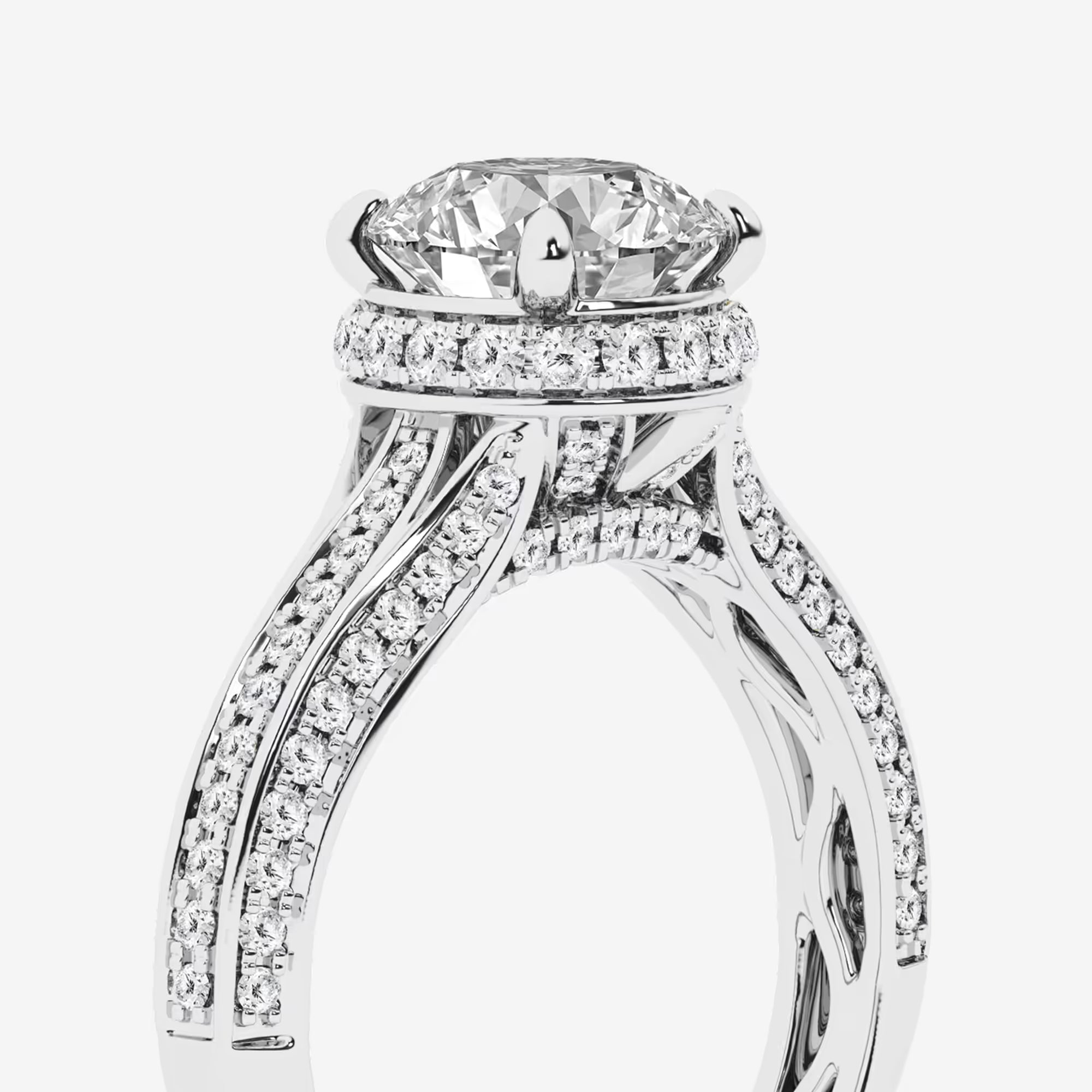 Round Cut Lab Grown Diamond Bridal Set