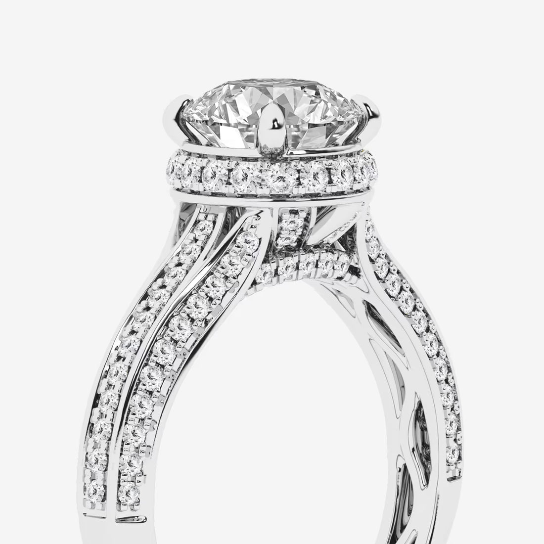 Round Cut Lab Grown Diamond Bridal Set