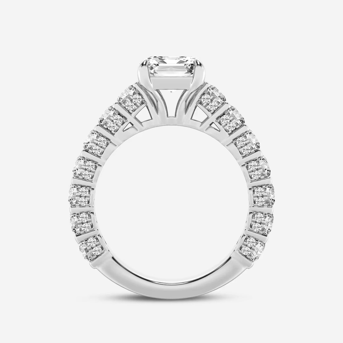 Emerald Cut Lab Diamond Bridal Set