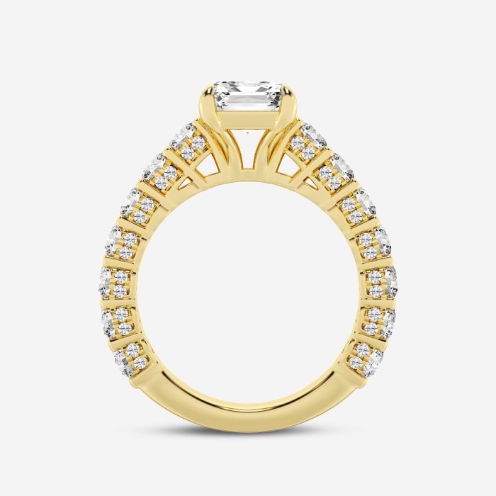 Emerald Cut Lab Diamond Bridal Set