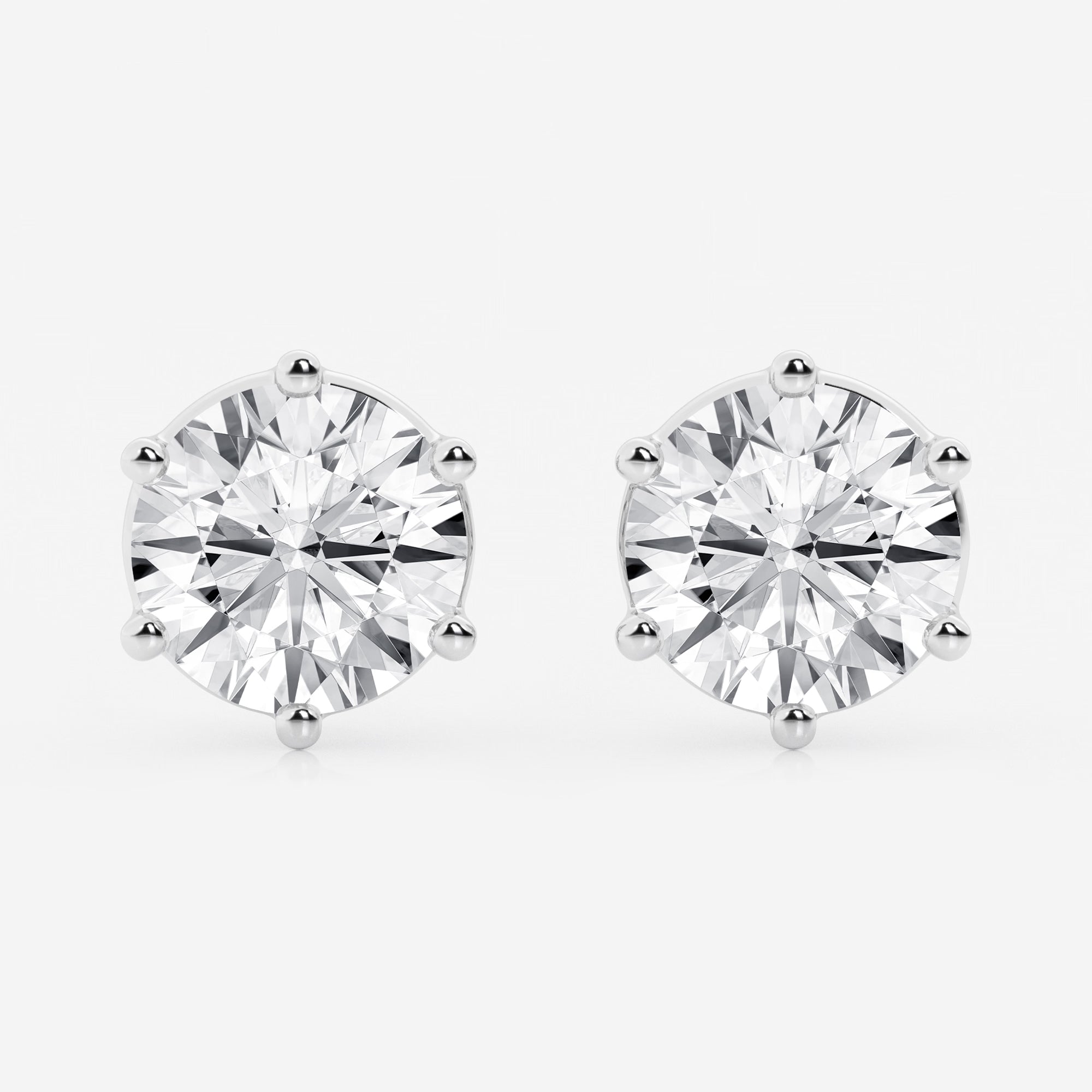Timeless Six-Prong Basket Diamond Stud Earrings