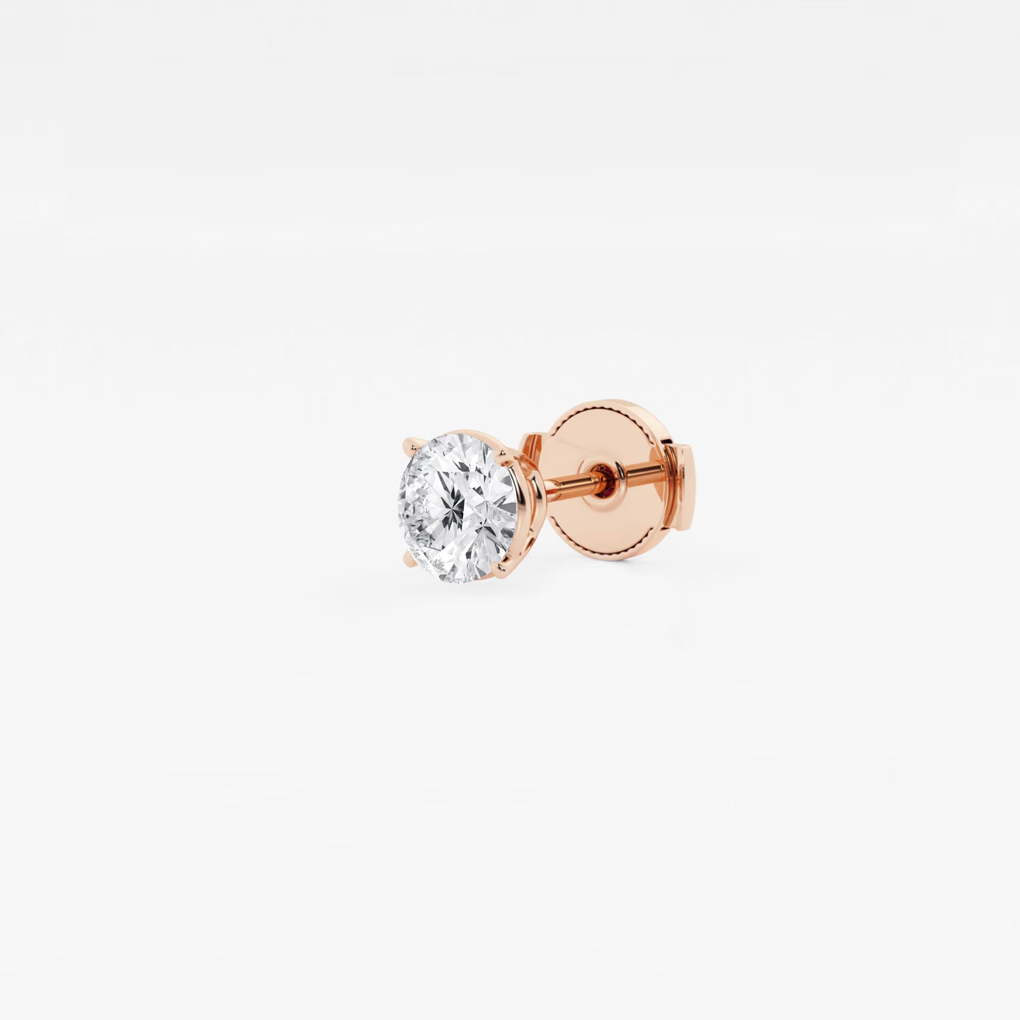 Radiant Spark Round Diamond Single Stud