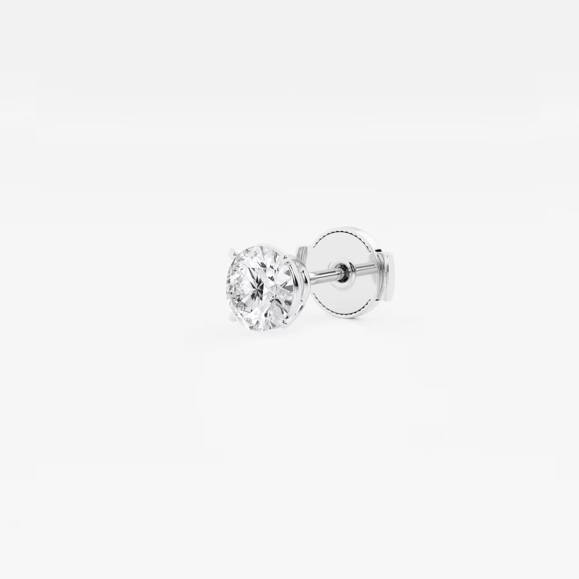 Radiant Spark Round Diamond Single Stud