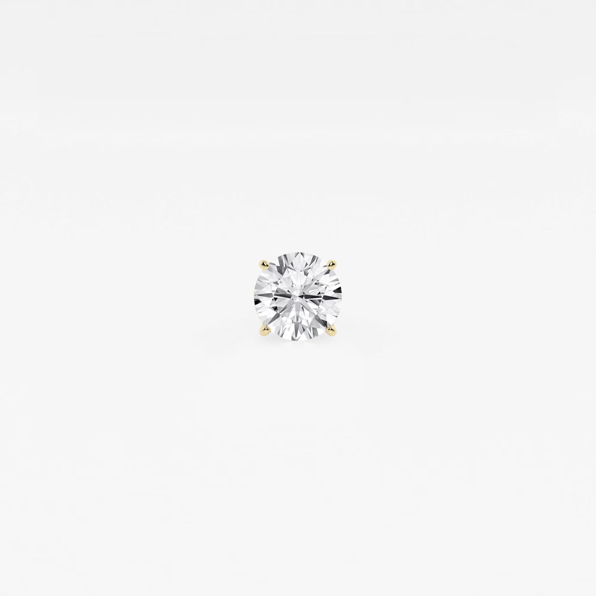Round Lab Grown Diamond Single Stud Earring in Classic Solitaire Setting