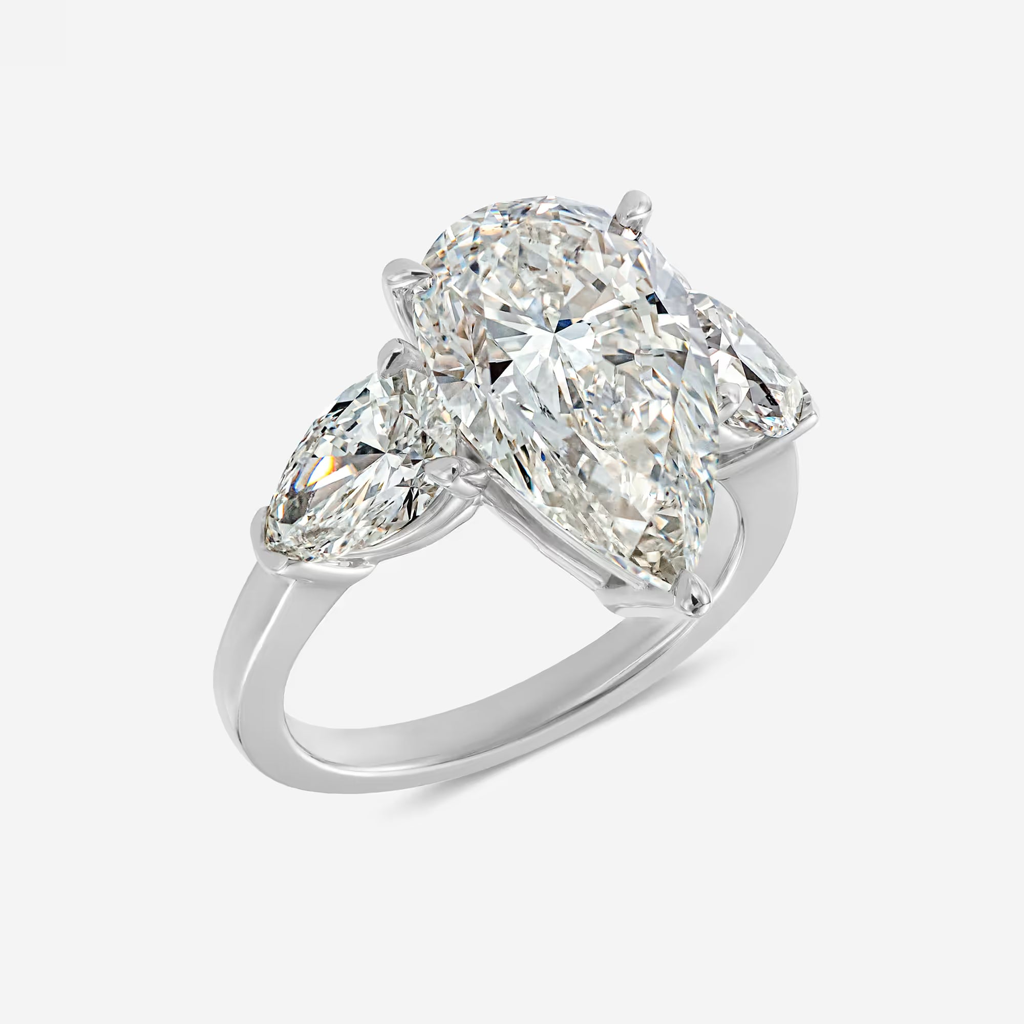 Pear Cut Lab Grown Diamond Engagement Ring
