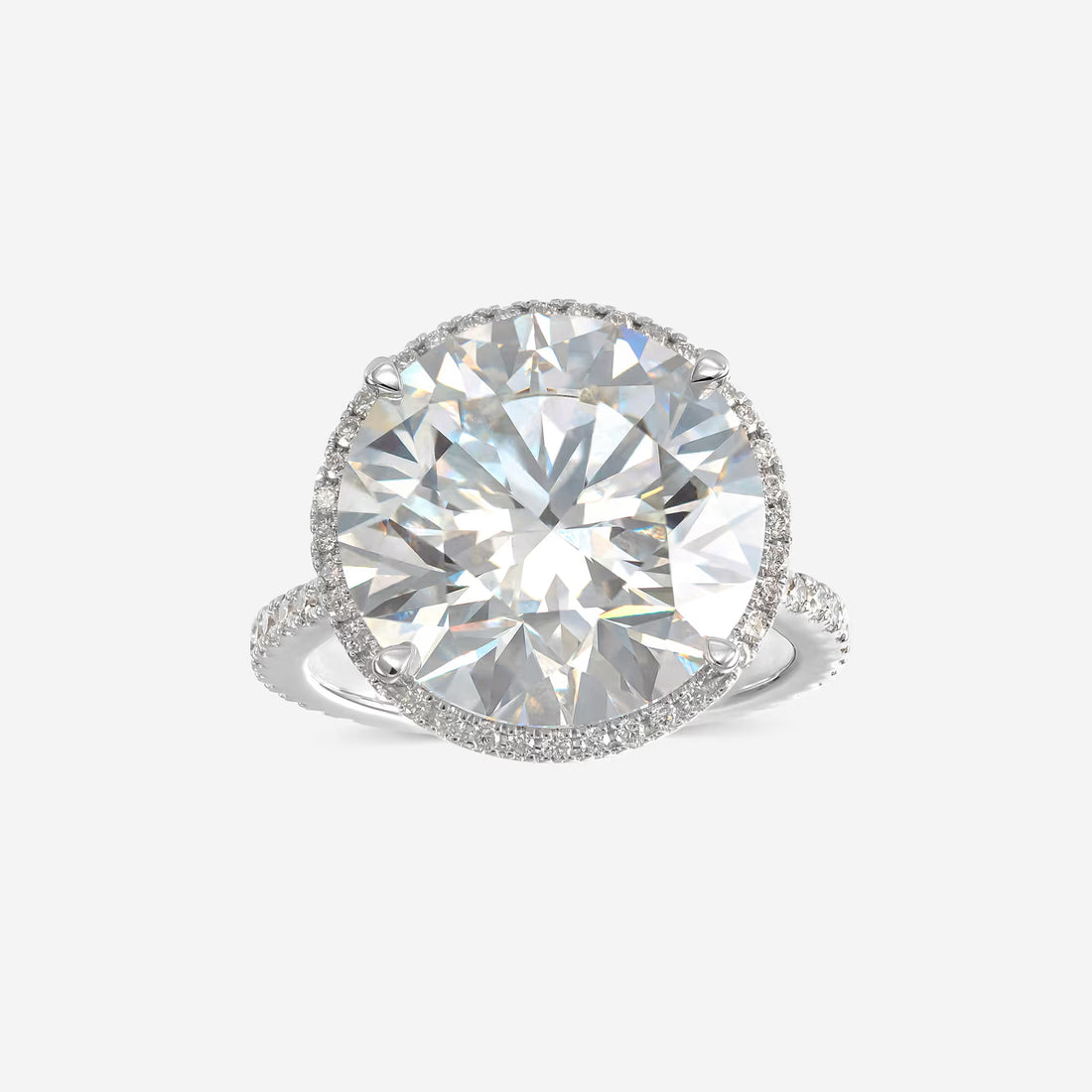 Round Cut Lab Grown Diamond Five Stone Engagement Ring