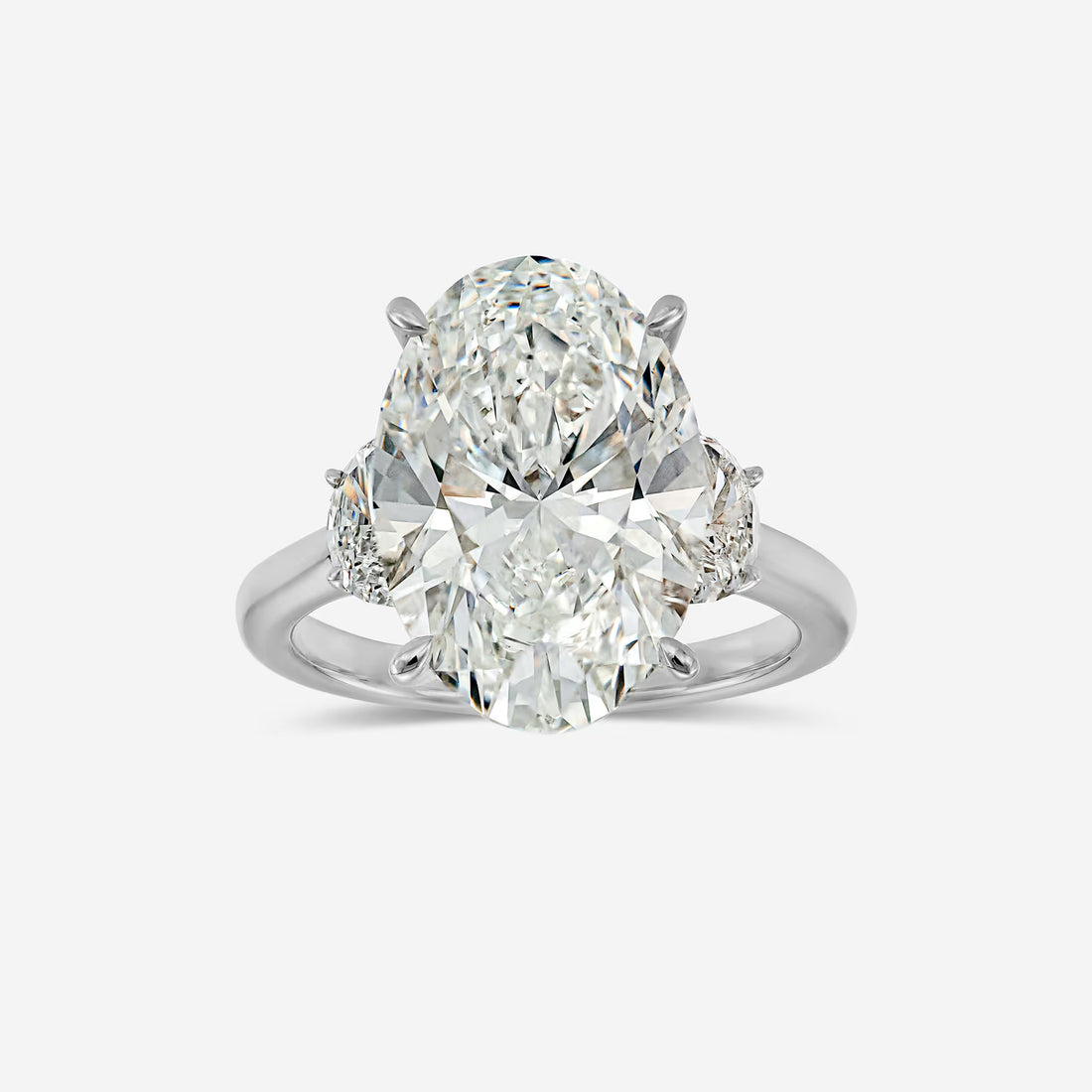 Oval Cut Three-Stone Engagement Ring