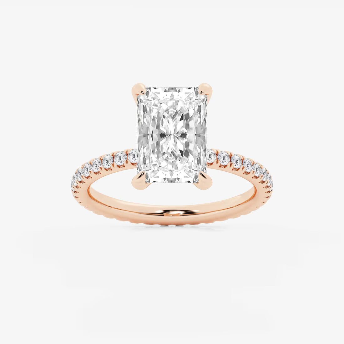 Infinitya Radiant Lab-Grown Diamond Eternity Engagement Ring