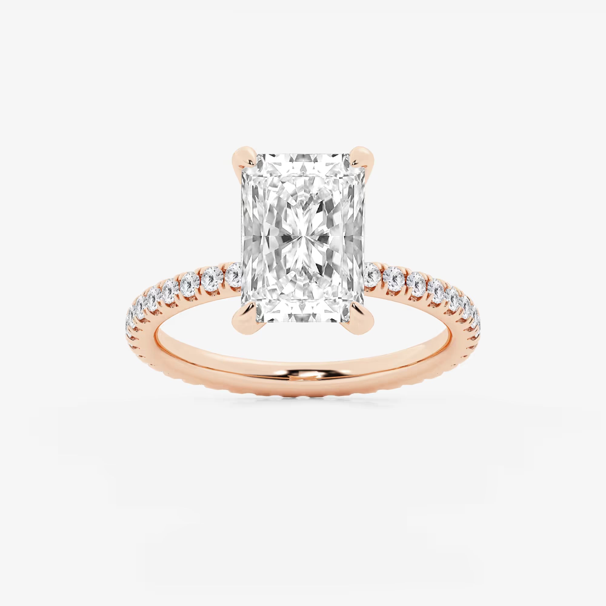 Eterna Radiant Cut Lab-Grown Diamond Full Eternity Engagement Ring