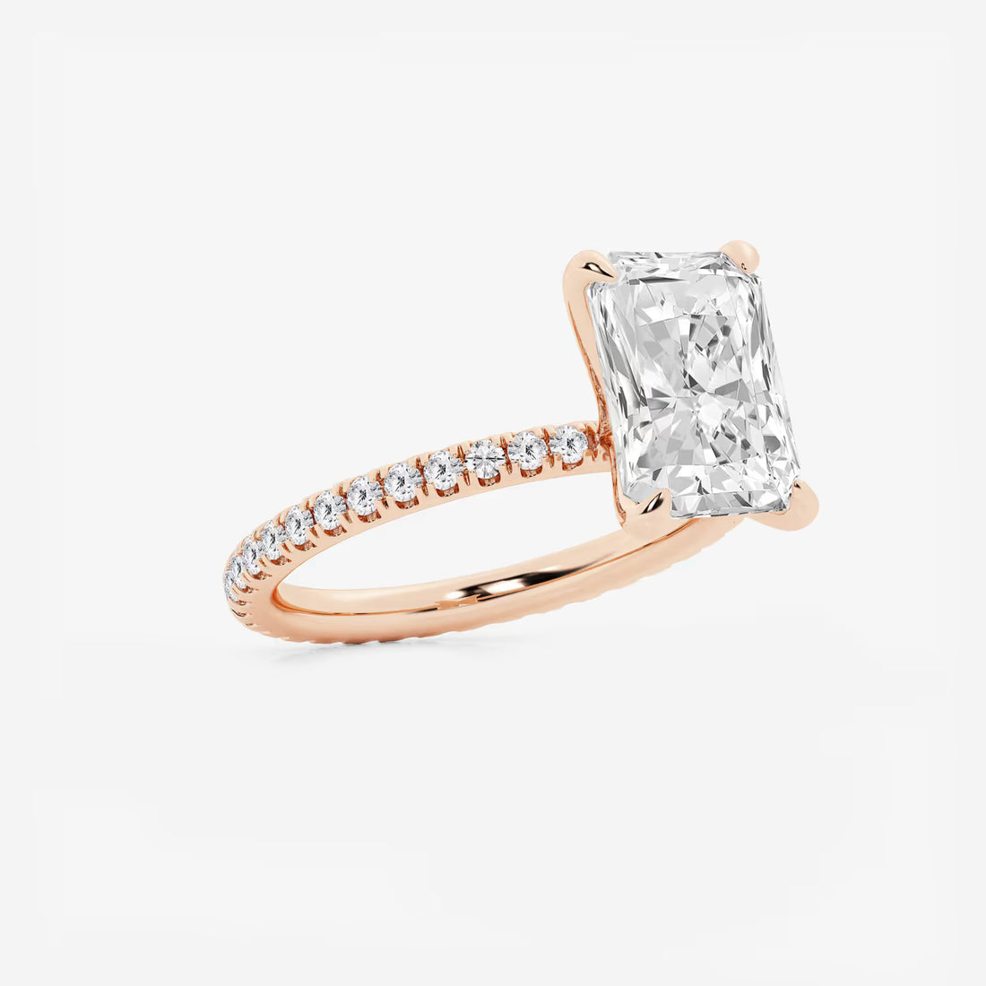 Infinitya Radiant Lab-Grown Diamond Eternity Engagement Ring