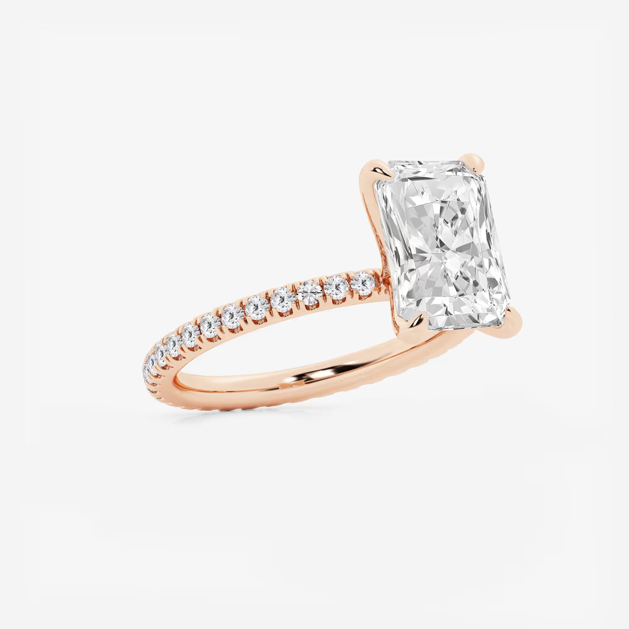 Eterna Radiant Cut Lab-Grown Diamond Full Eternity Engagement Ring