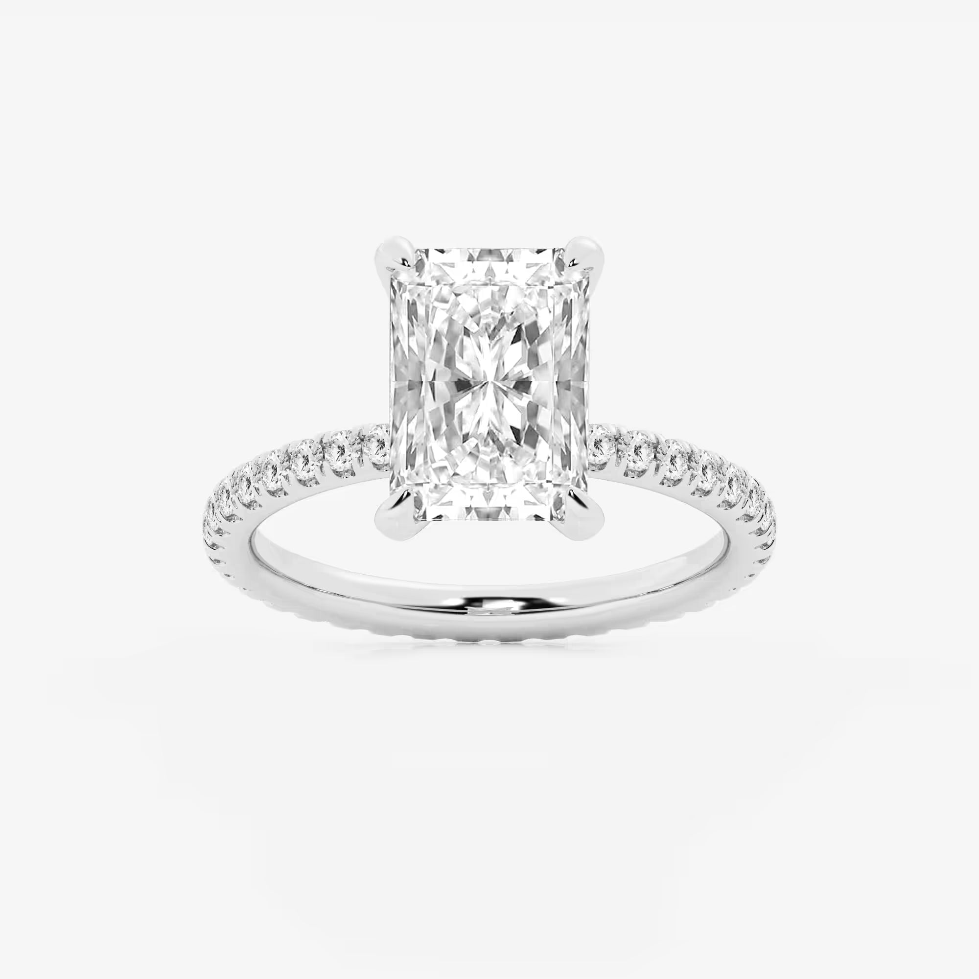 Infinitya Radiant Lab-Grown Diamond Eternity Engagement Ring