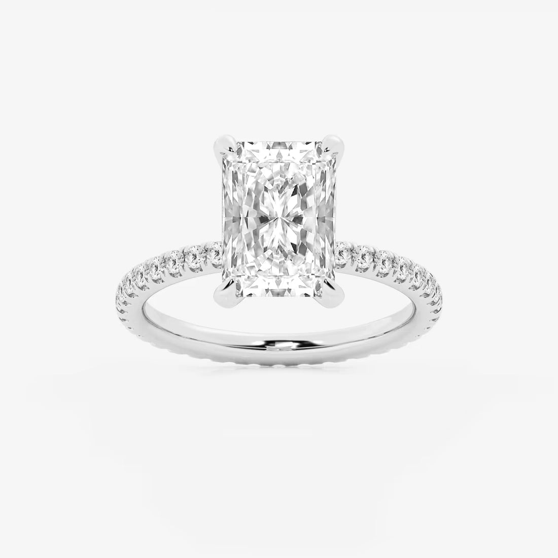 Eterna Radiant Cut Lab-Grown Diamond Full Eternity Engagement Ring