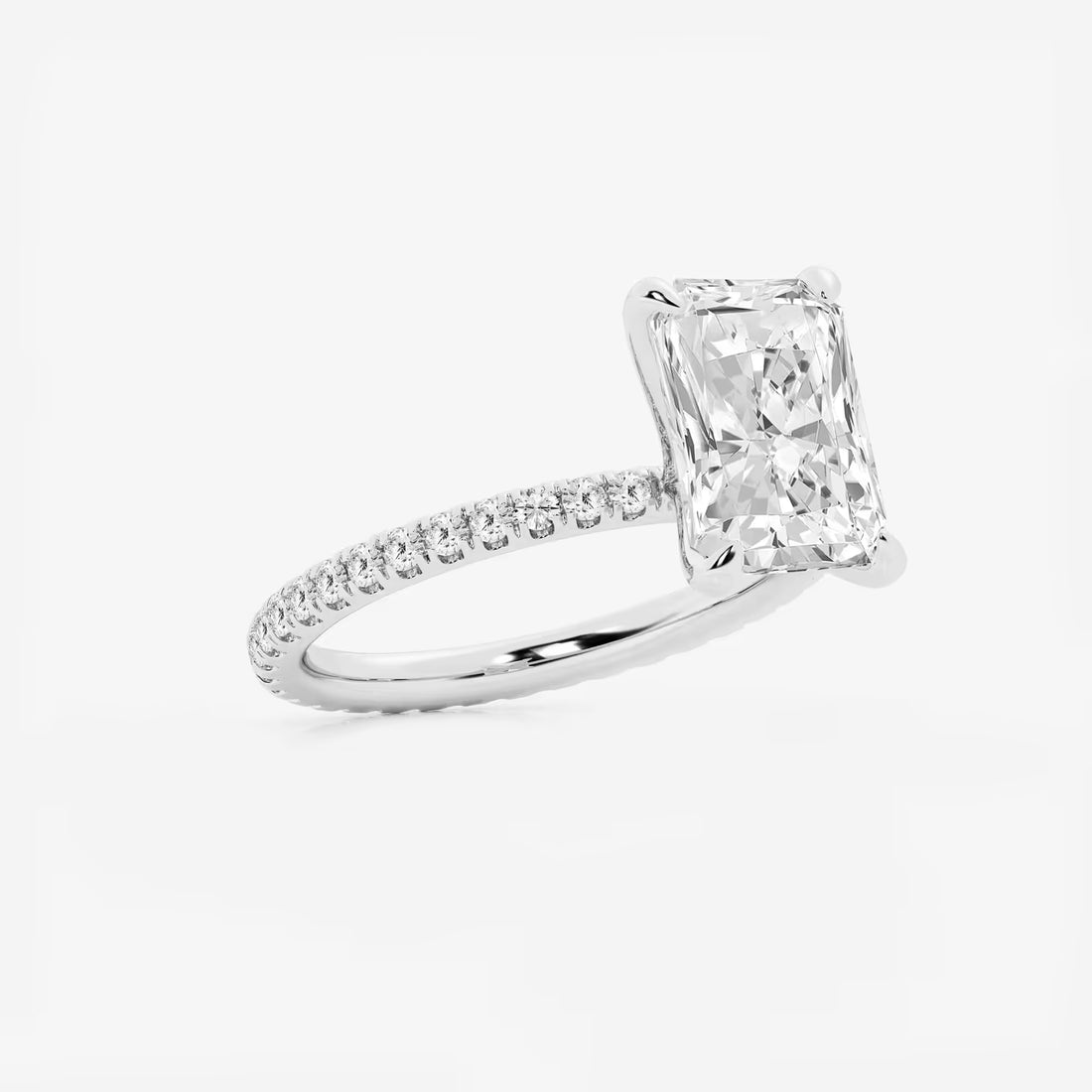 Infinitya Radiant Lab-Grown Diamond Eternity Engagement Ring