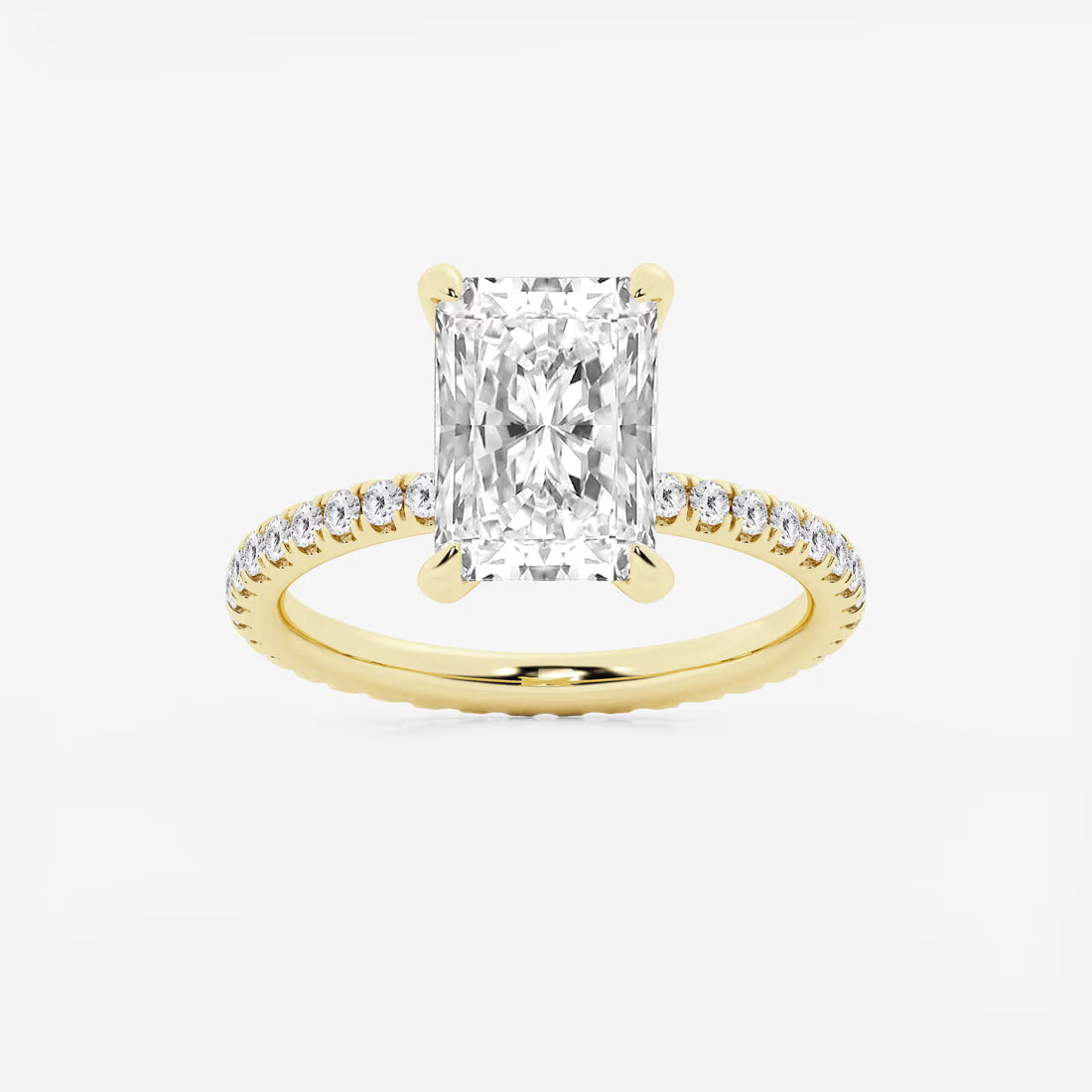 Infinitya Radiant Lab-Grown Diamond Eternity Engagement Ring