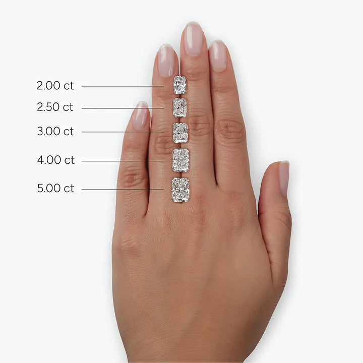 Celestia Radiant Lab-Grown Diamond French Pavé Engagement Ring