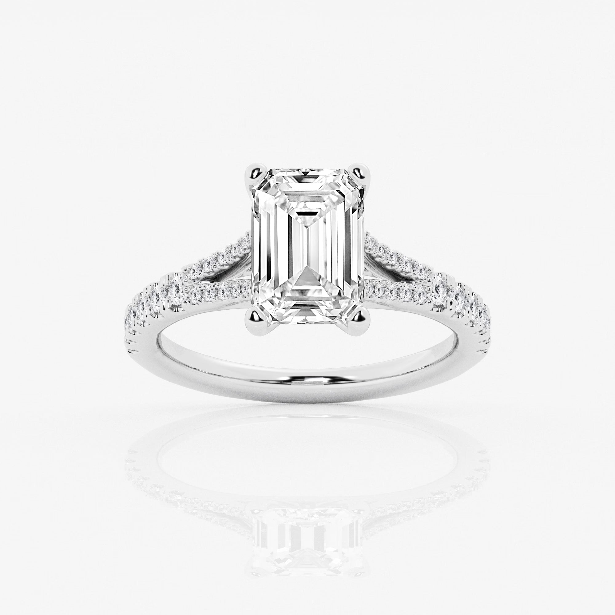 Emerald Cut Lab Diamond Engagement Ring