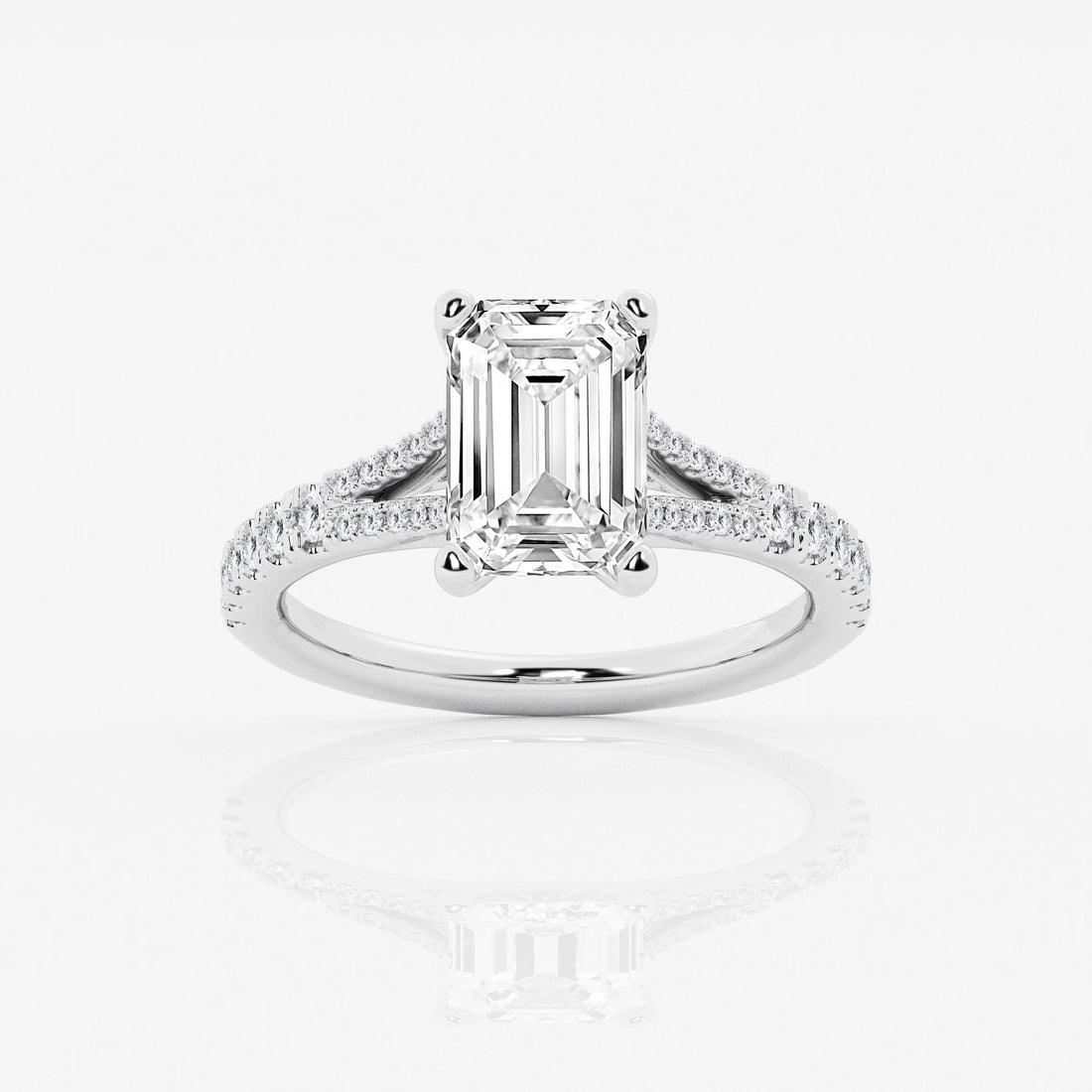 Emerald Cut Lab Diamond Engagement Ring