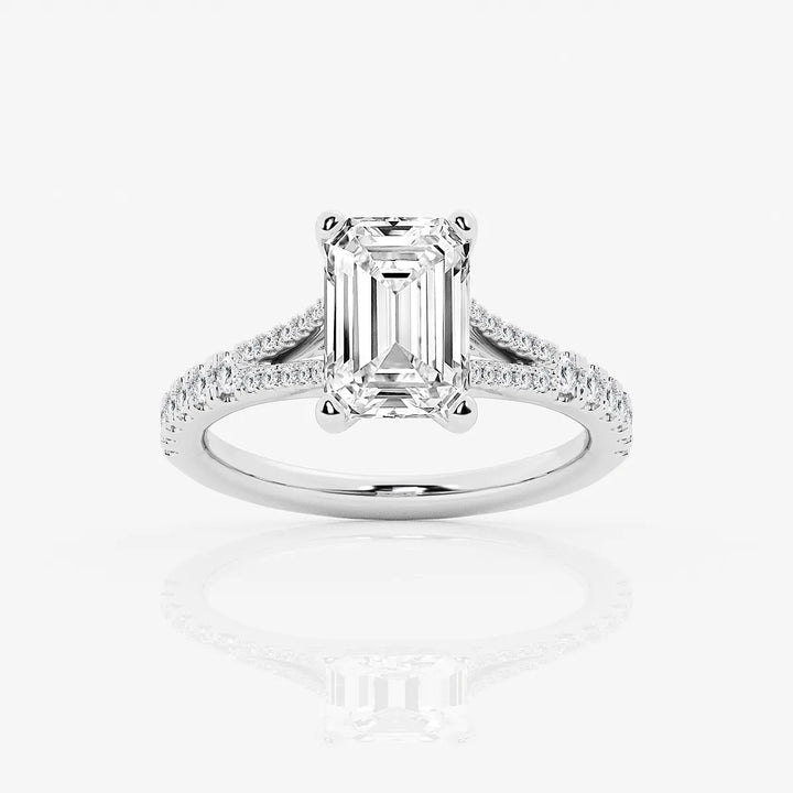 Emerald Cut Lab Diamond Engagement Ring