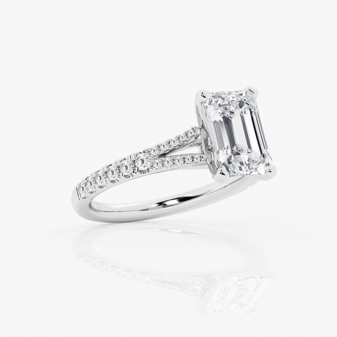 Emerald Cut Lab Diamond Engagement Ring