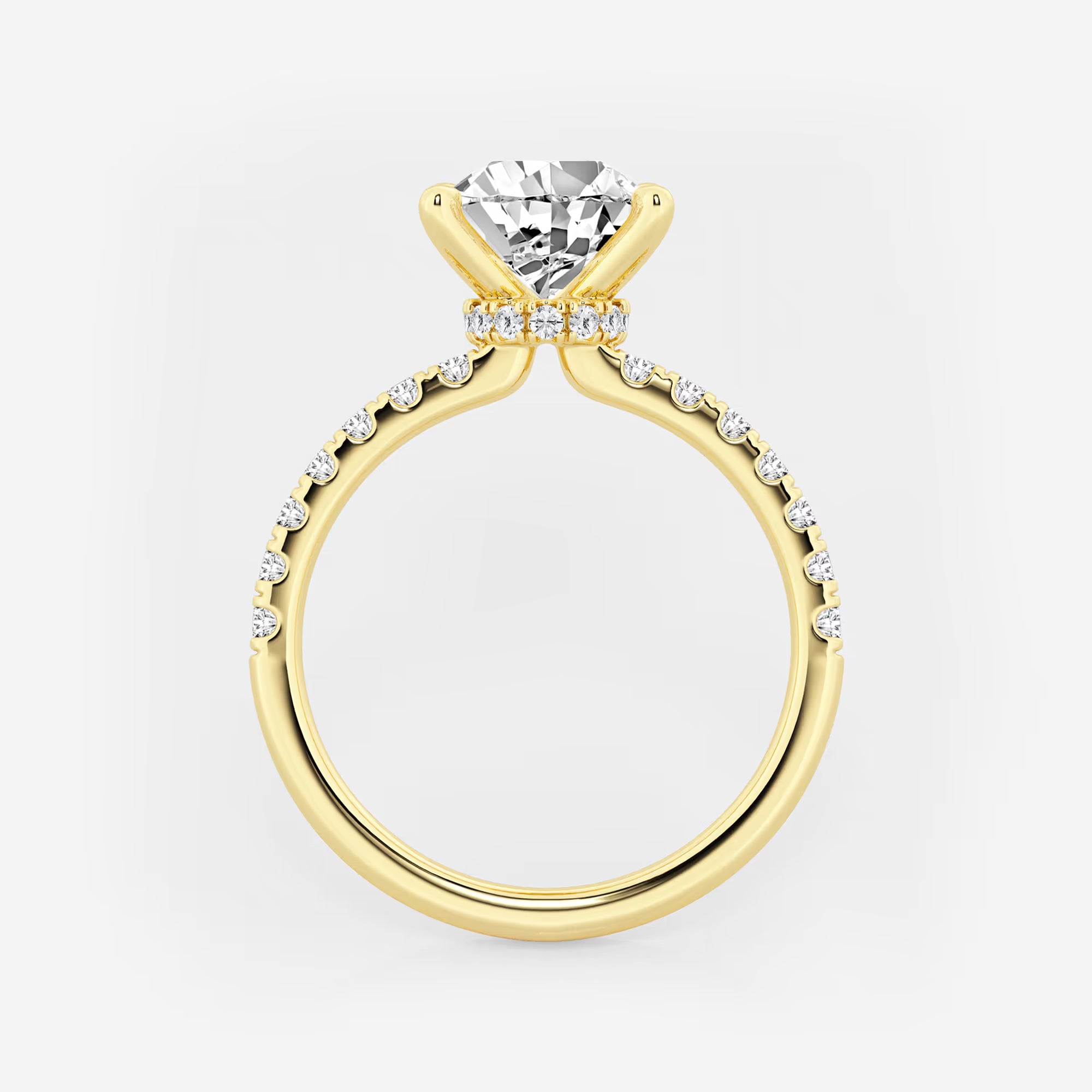 Pear Cut Lab Grown Diamond Engagement Ring