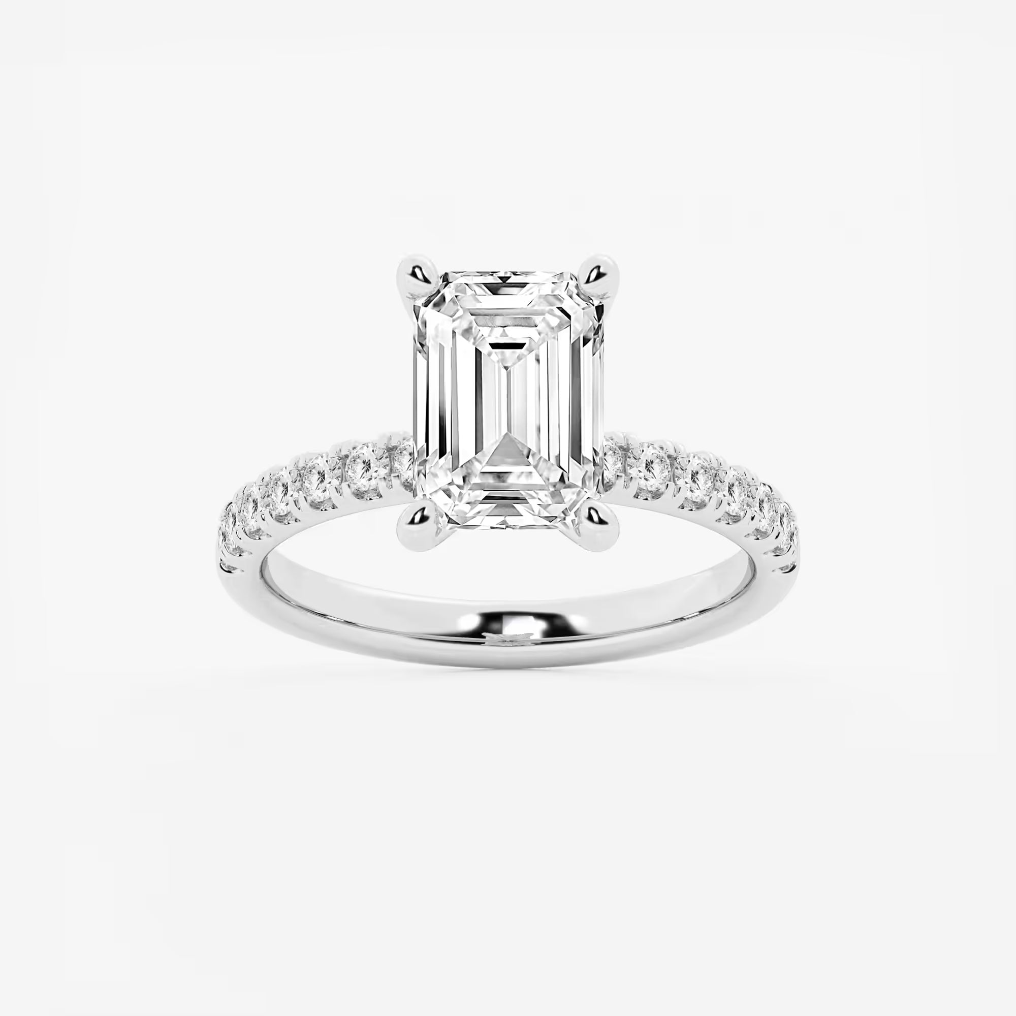 Emerald Cut Lab Diamond Engagement Ring
