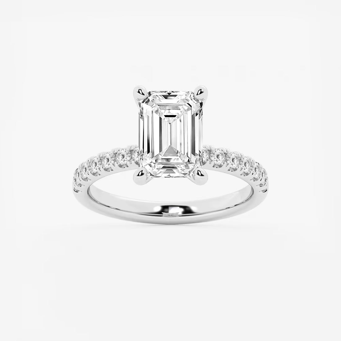 Emerald Cut Lab Diamond Engagement Ring
