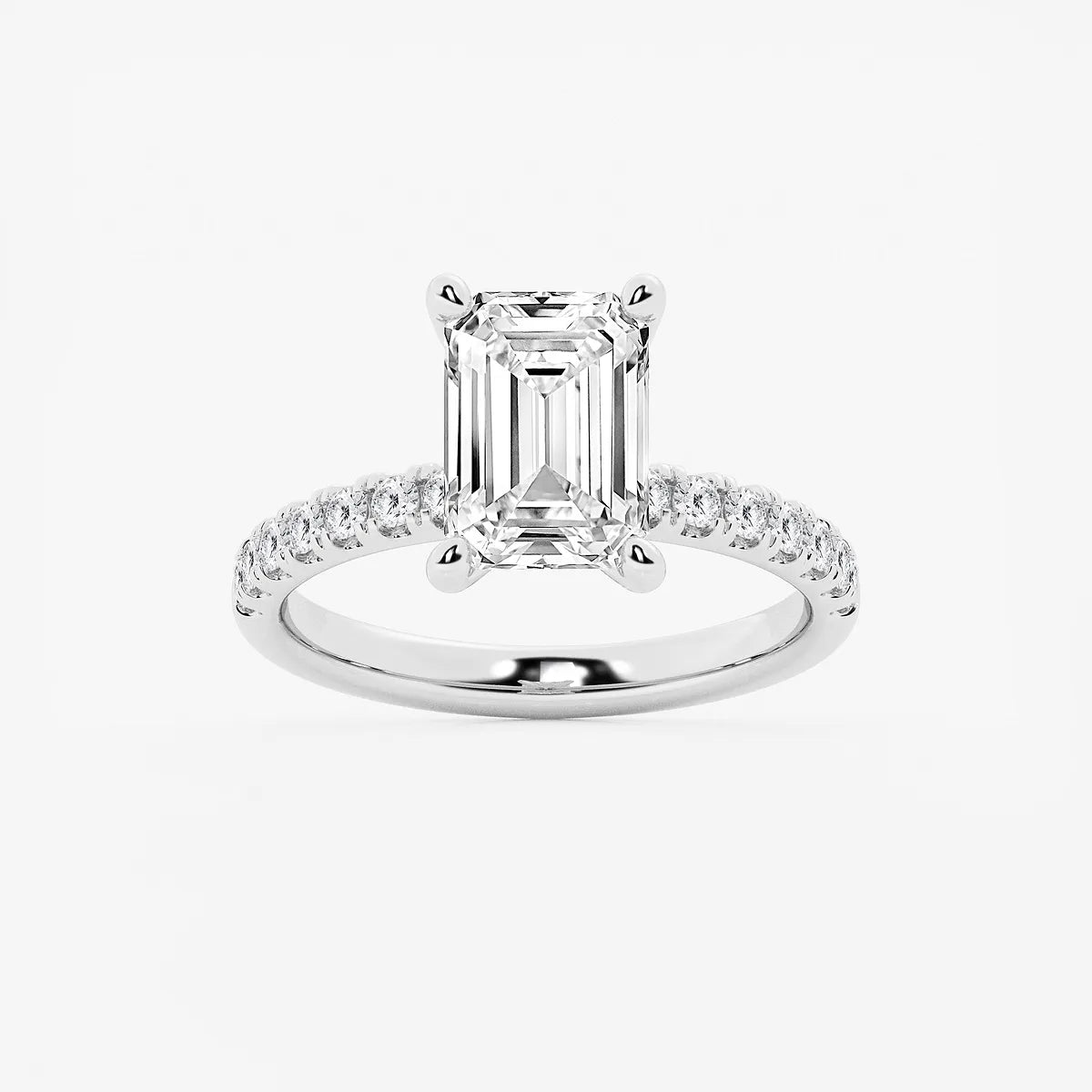 Emerald Cut Lab Diamond Engagement Ring