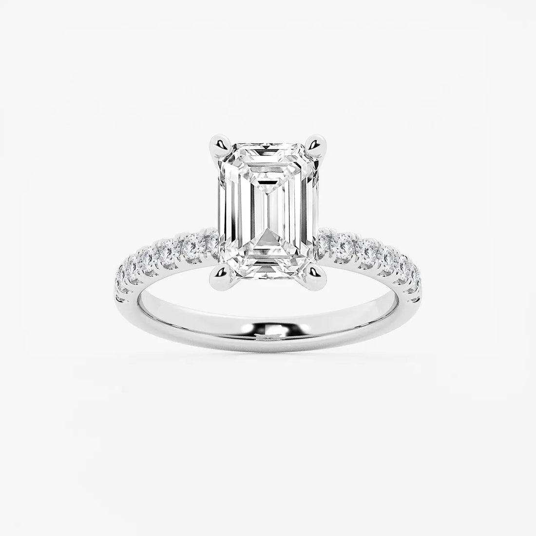 Emerald Cut Lab Diamond Engagement Ring
