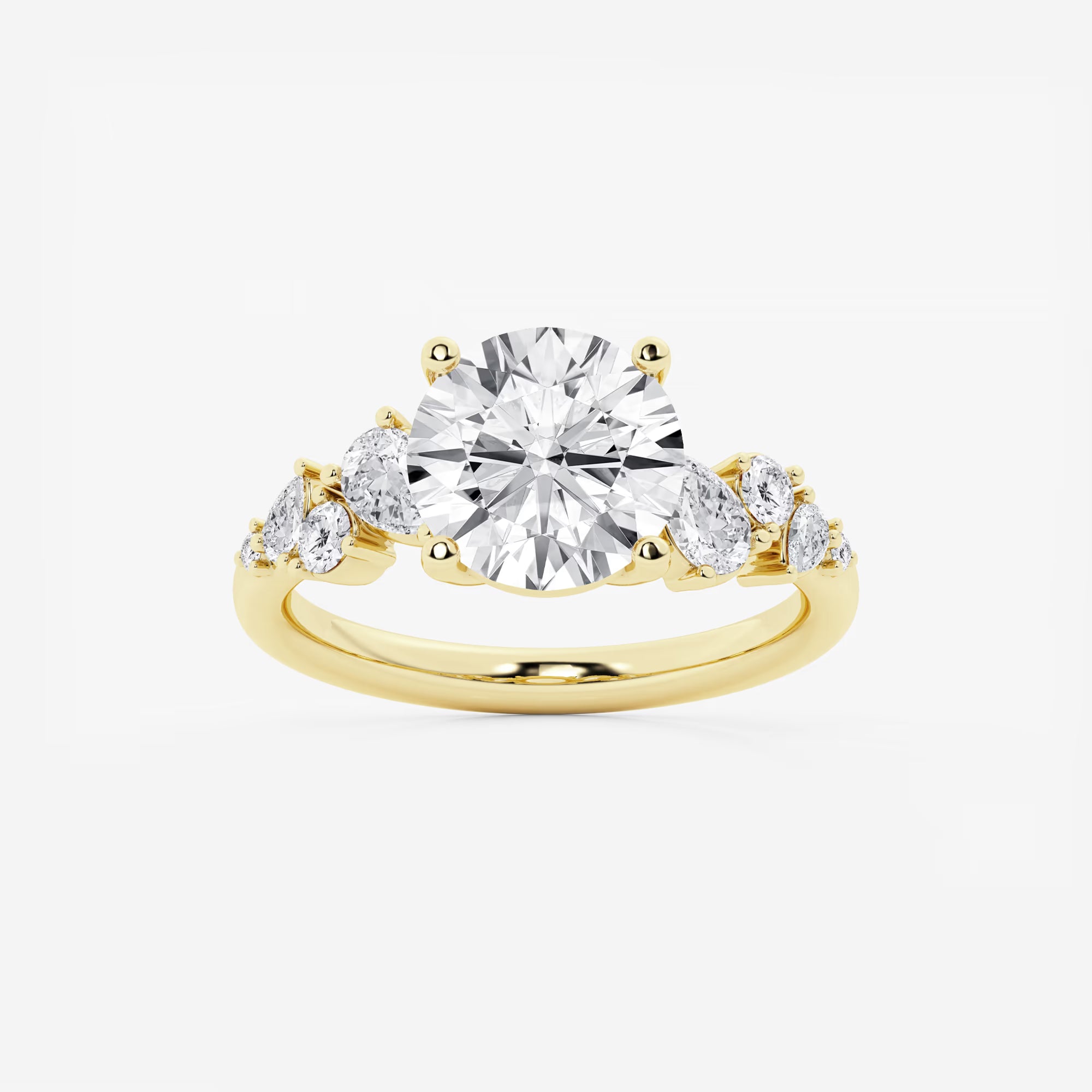 Round Cut Lab Grown Diamond Engagement Ring