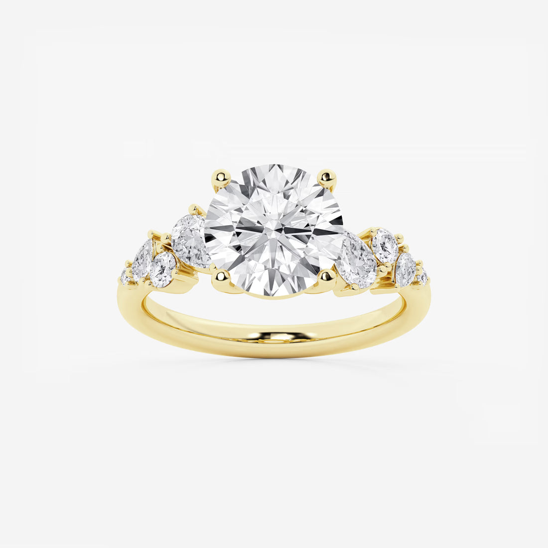 Round Cut Lab Grown Diamond Engagement Ring